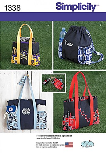 Easy Sewing Pattern 1338 - DIY Tote Bags in 4 Stylish Designs for Beginners | Perfect for Grocery Shopping, Beach Trips & Everyday Use