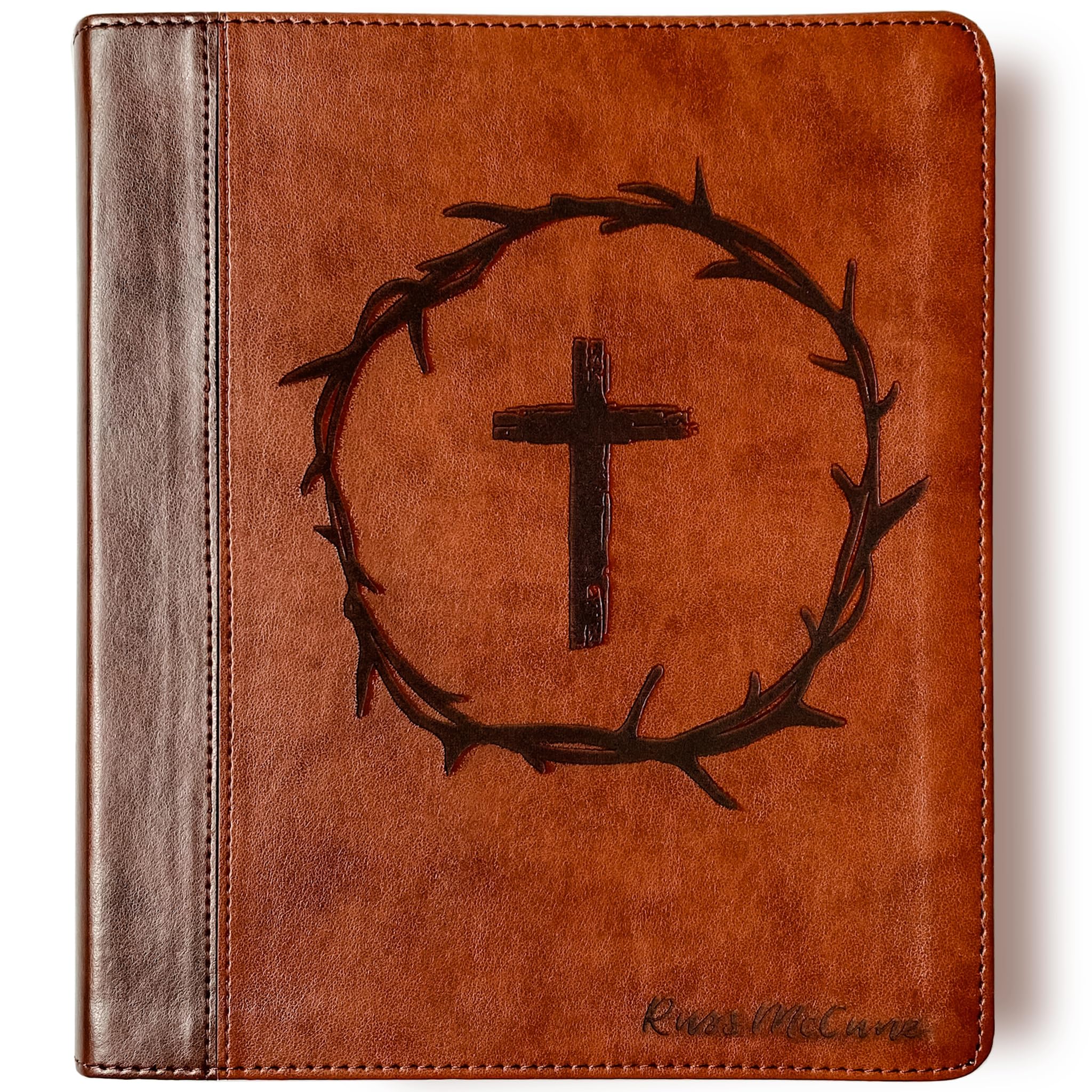 Hand Lettered & Laser Engraved ESV Journaling Study Bible - Personalized Christian Gift with Custom Name Engraving | Perfect for Bible Study, Church Gifts & Spiritual Growth