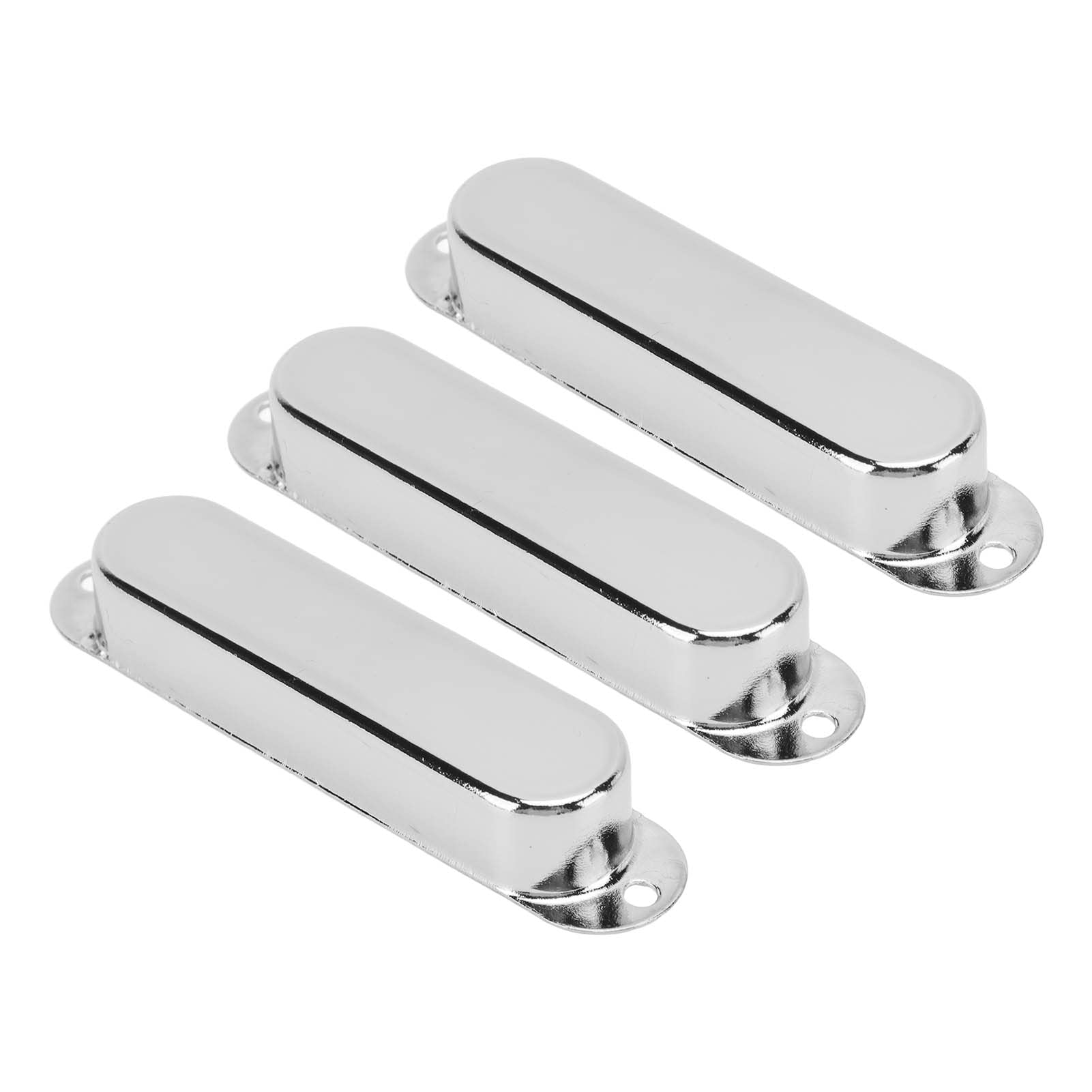 3Pcs Silver Copper Electric Guitar Single Coil Pickup Covers - Durable Metal Guitar Accessories for Enhanced Tone & Protection - Perfect for Fender Stratocaster, Telecaster & DIY Guitar Upgrades