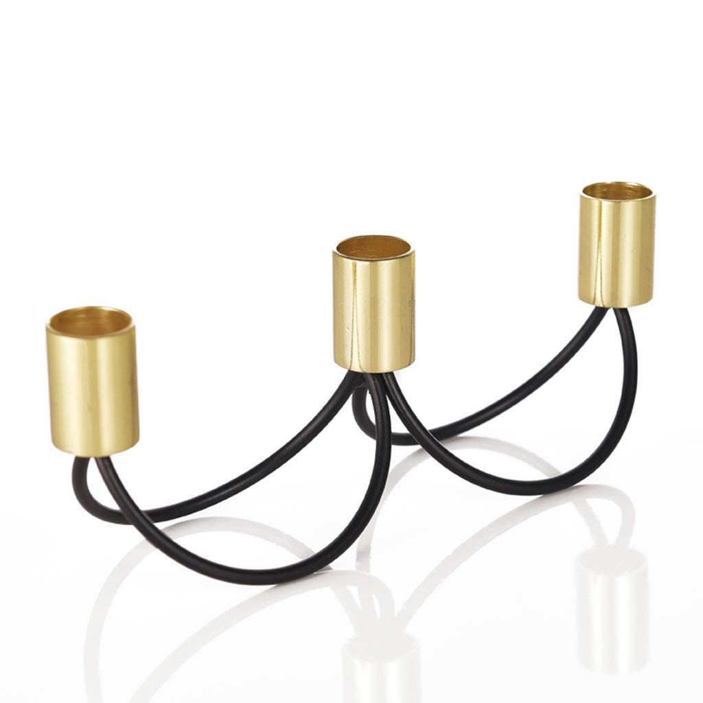 Nordic Style Metal Geometric Iron Candle Holder - Modern Candelabra for Wedding Centerpiece, Dinner Table Decor, Home & Party Decoration (Size A) | Perfect for Romantic Dinners, Holiday Decor & Special Events