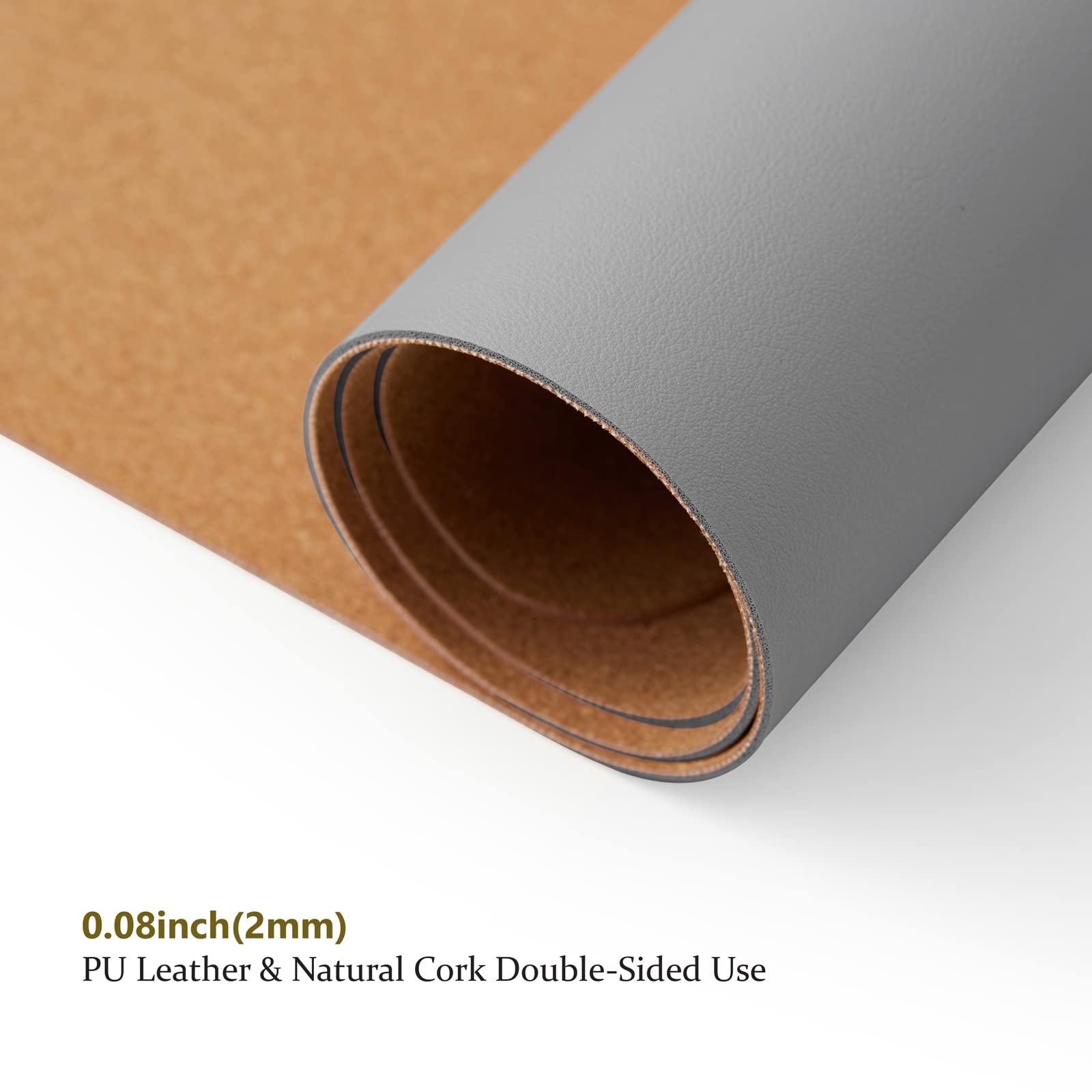 Premium Cork Desk Mat - Dual-Sided Large Desk Pad (36