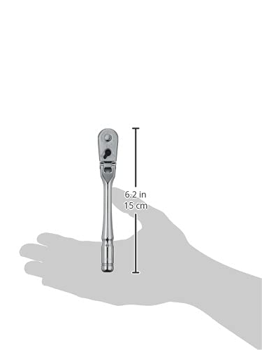 Nepros Compact Flex-Head Ratchet Handle NBRC390F - Professional Automotive Tool for Tight Spaces & DIY Repairs - Perfect for Mechanics, Car Enthusiasts & Home Garage Use
