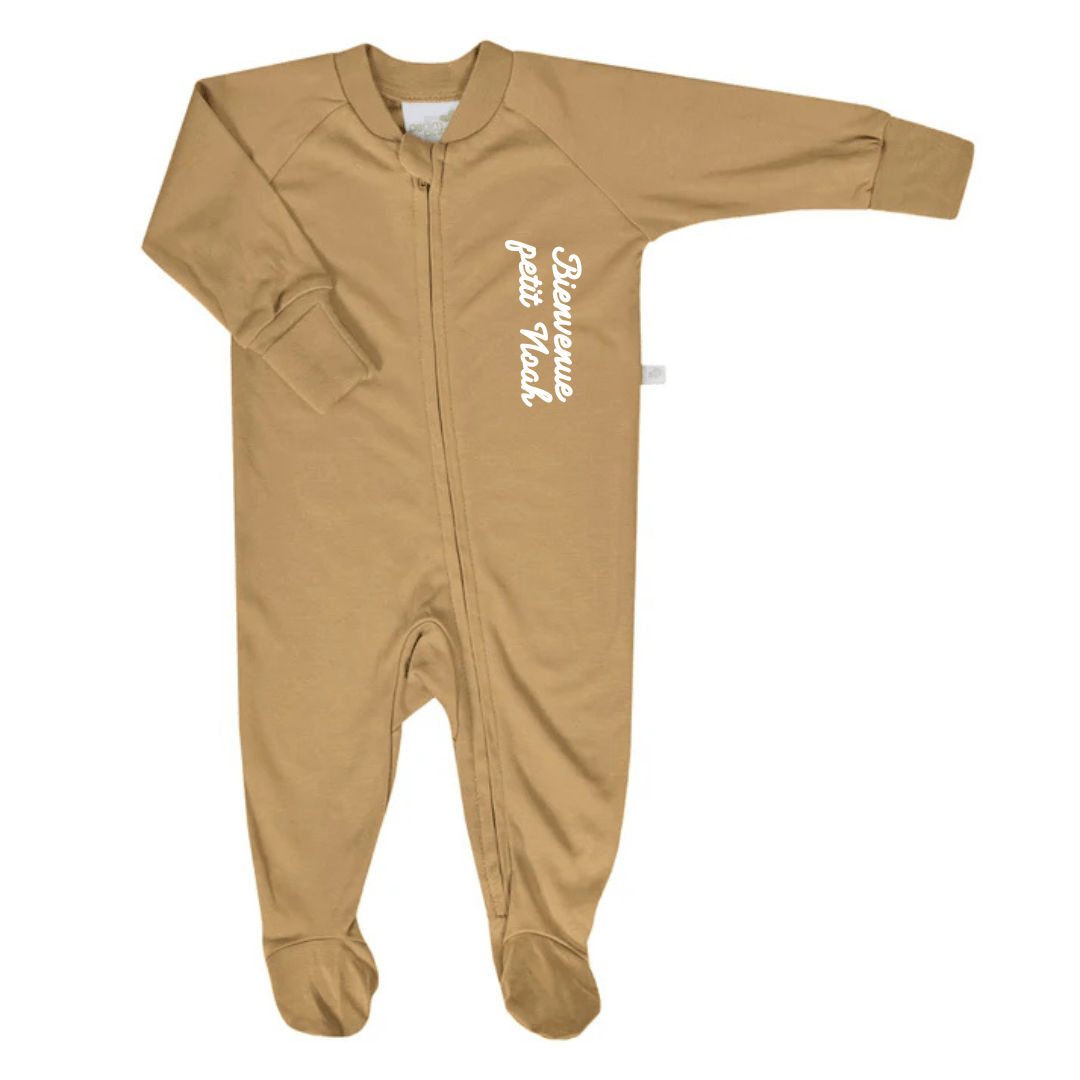 Organic Bamboo Baby Sleeper - Soft & Breathable for Newborns & Infants - Honey Color - Perfect for Nursery, Daycare & Travel