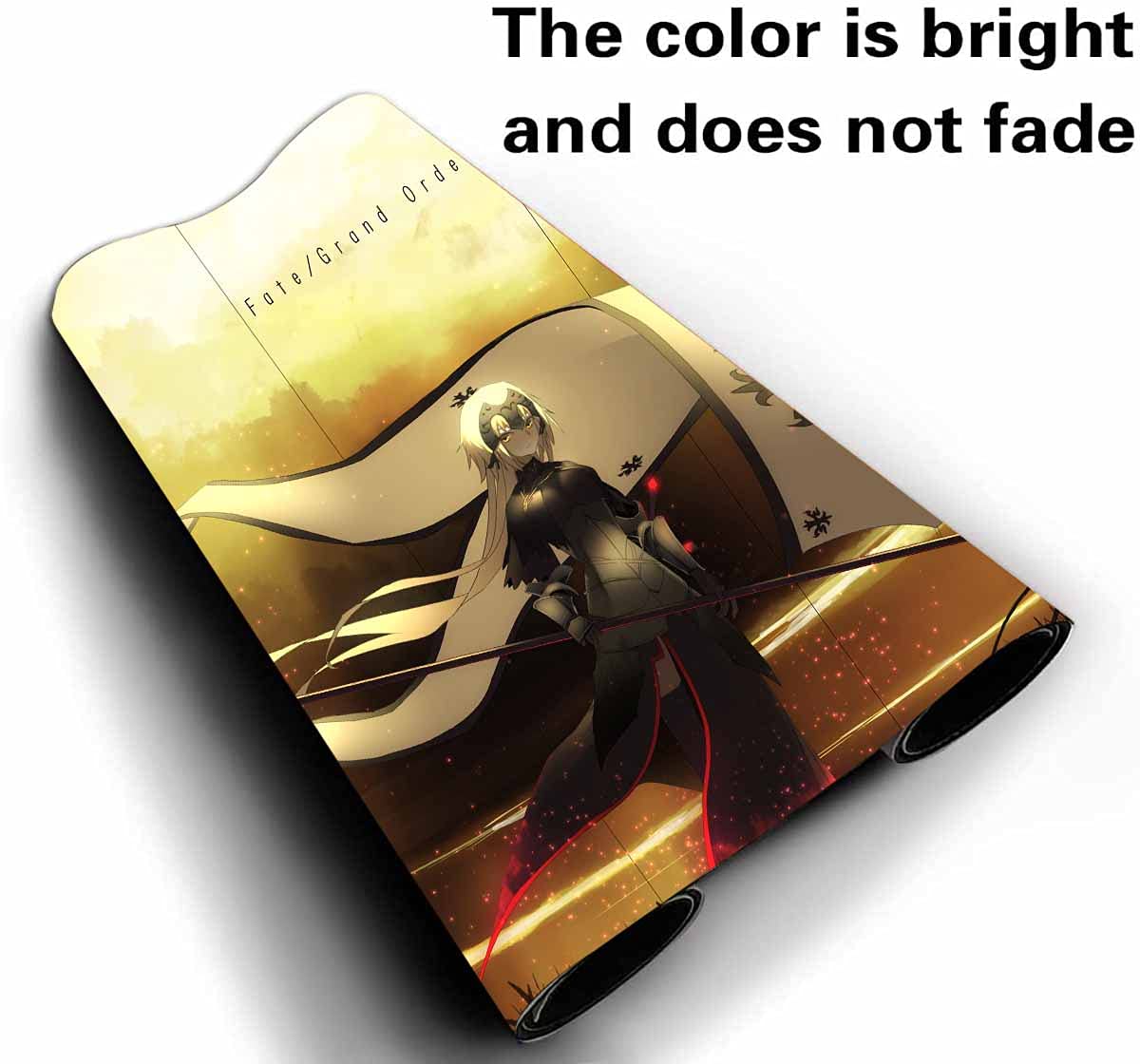 Fate Stay Night Anime Mouse Pad - Large Gaming Desk Mat for Computer & Keyboard - Saber Alter Fate Grand Order Design - Non-Slip Rubber Base (370) - Perfect for PC Gaming, Office Work & Anime Collections