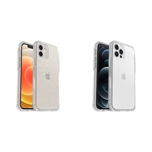 OtterBox Symmetry Clear Series Case for iPhone 12 & iPhone 12 Pro - Slim Protective Phone Cover with Clear WallFlower Design | Shockproof & Scratch Resistant | Perfect for Everyday Use, Work & Travel