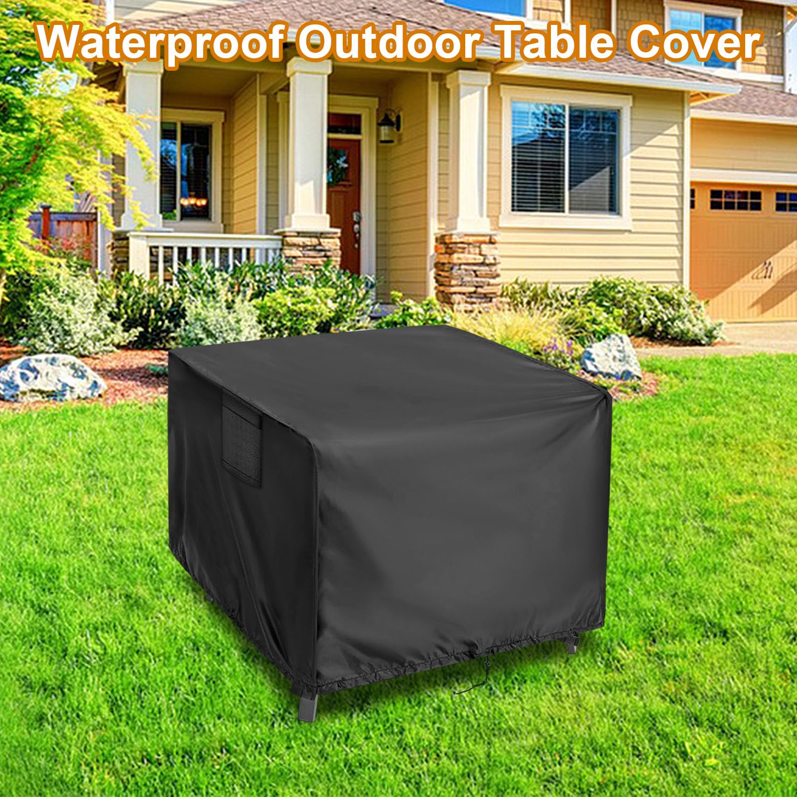 Kingling 24 Inch Square Waterproof Outdoor Table Cover - 24