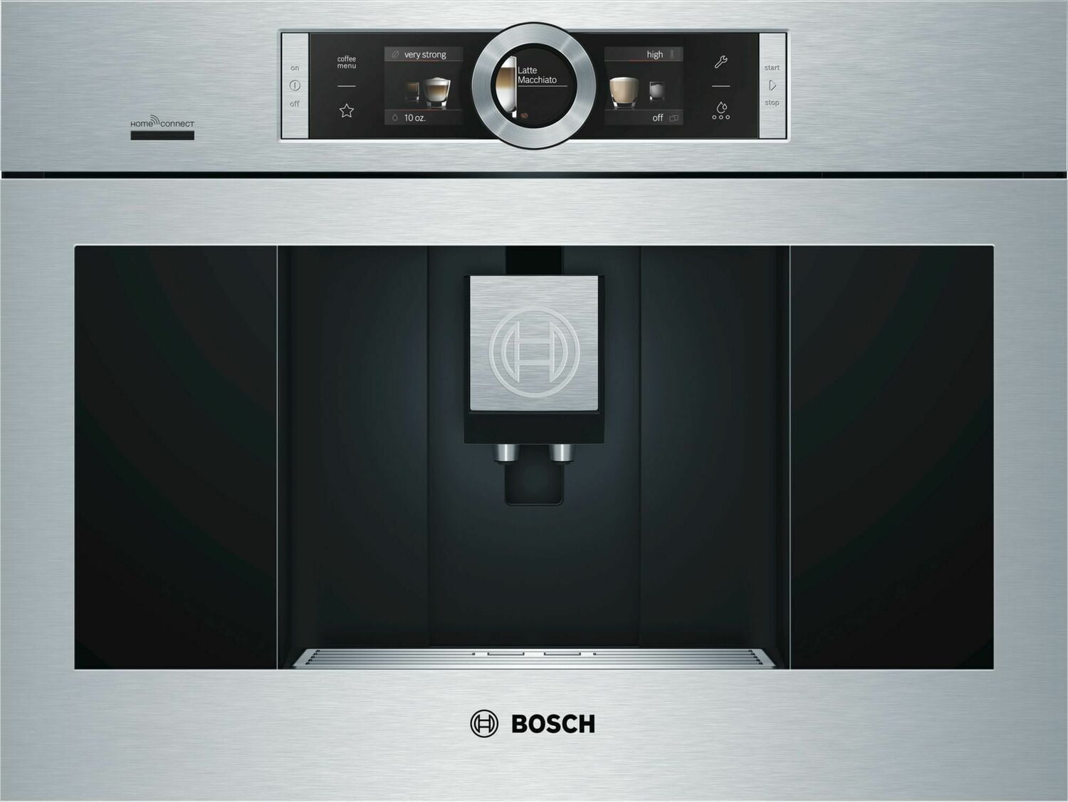 Bosch BCM8450UC 800 Series Built-In Coffee Machine with Home Connect - Smart WiFi Enabled Espresso Maker for Modern Kitchens & Office Break Rooms