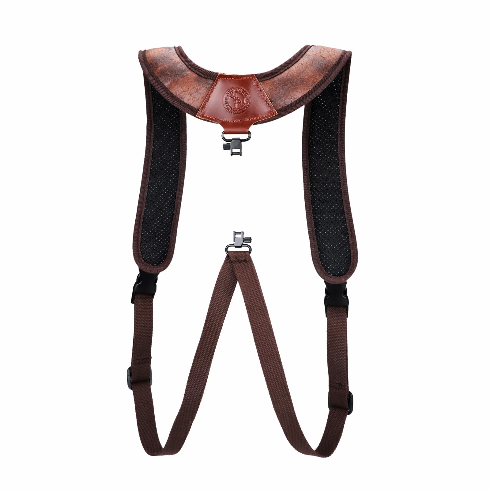 TOURBON PU Leather Backpack Style Rifle Sling - Adjustable Hunting & Shooting Shoulder Strap for Shotgun, Rifle, Bow - Perfect for Outdoor Adventures, Hunting Trips & Range Practice