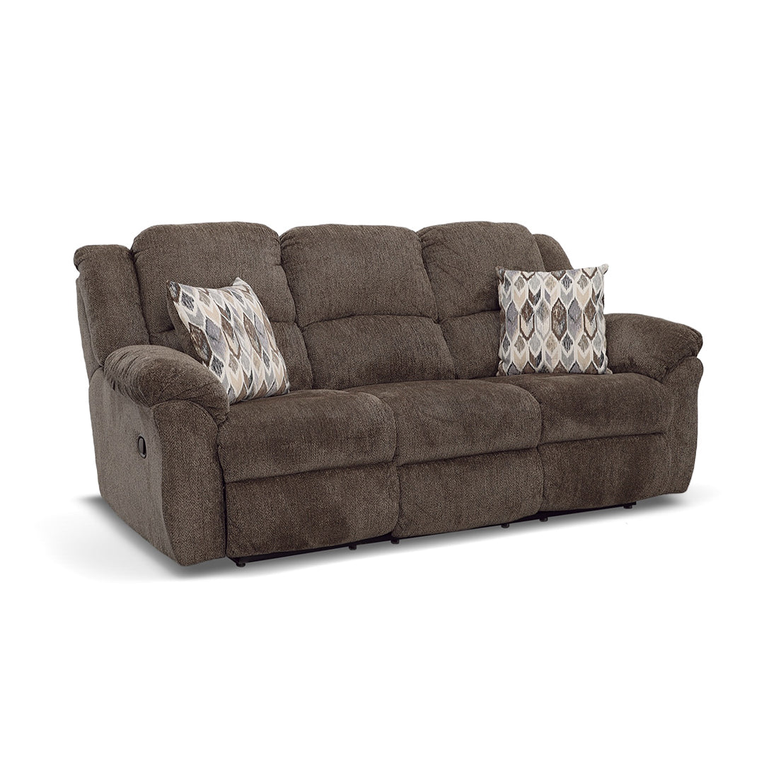 Premium Newport Reclining Sofa - 3-Seater Leather Recliner Couch with Cup Holders & USB Charging Ports - Modern Living Room Furniture for Home Theater & Family Relaxation