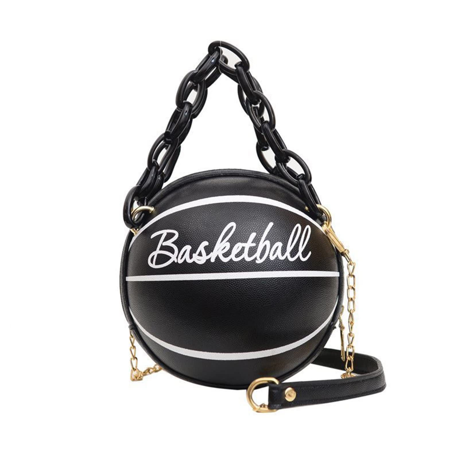 MIANHT Women's Shoulder Bag - Stylish Round Ball Chain Satchel Purse for Party, Travel, Work & School | Fashionable Small Crossbody Bag for Women | Perfect Gift for Friends & Family (Black)