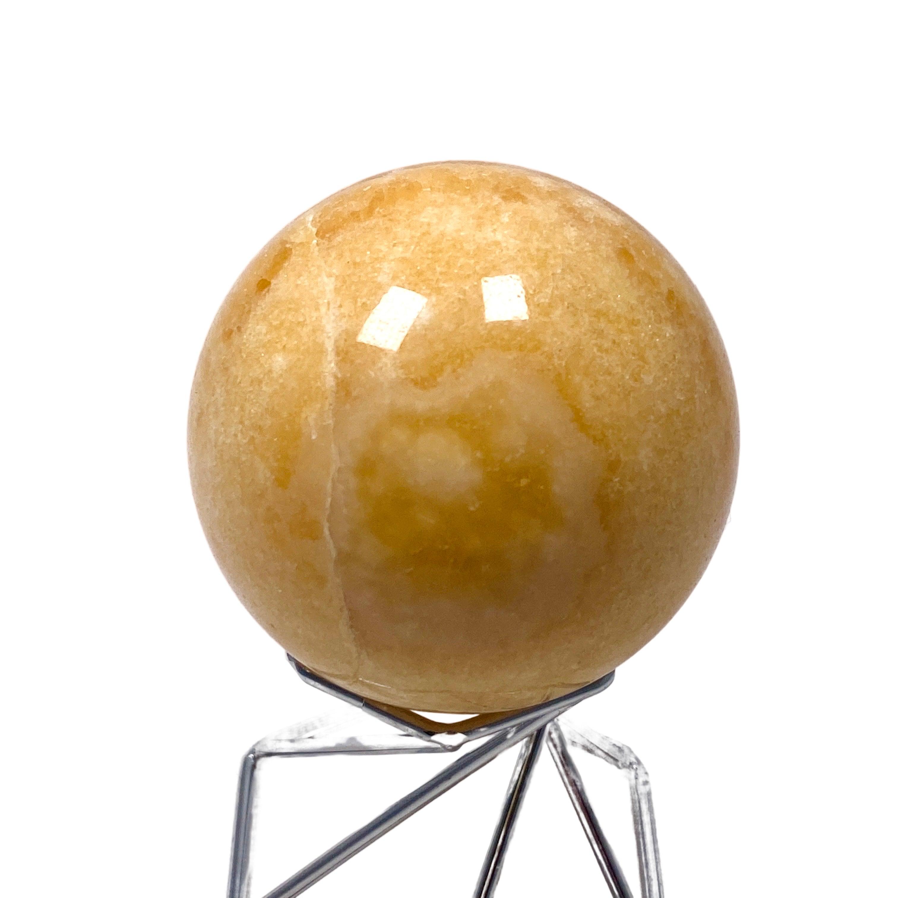 Orange Calcite Sphere OCS 02 - Natural Healing Crystal for Meditation, Energy Work & Home Decor | Perfect for Reiki, Chakra Balancing & Spiritual Gifts