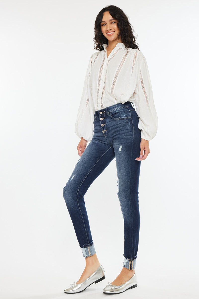 Women's Chelsea High Rise Super Skinny Jeans - Stretch Denim Pants for Women, Slim Fit Ankle Jeans | Perfect for Casual Wear, Office Outfits & Night Out