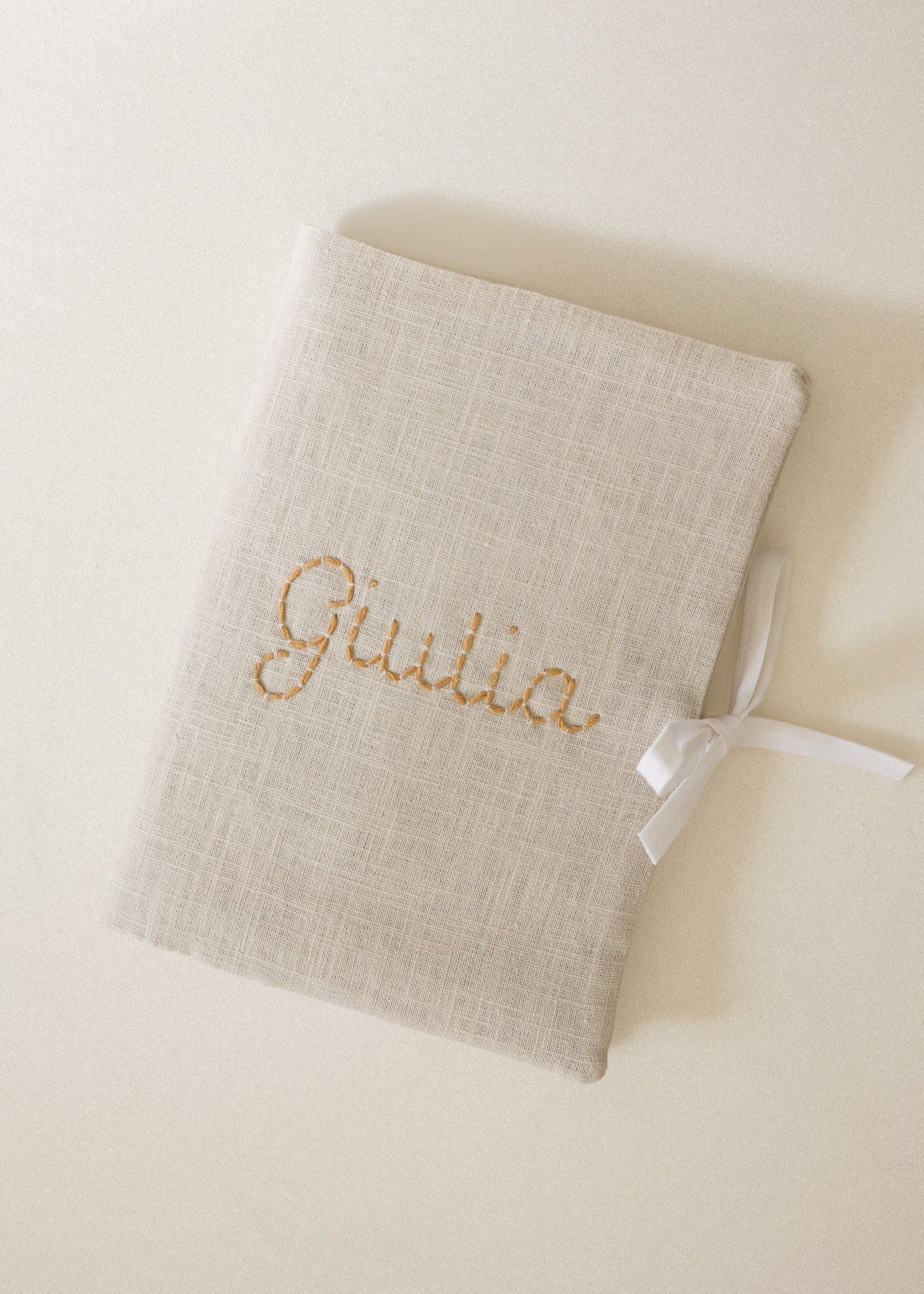 Premium Beige Linen Health Book Cover - Durable & Stylish Protection for Journals, Planners, and Notebooks | Perfect for Office, School, and Travel Use