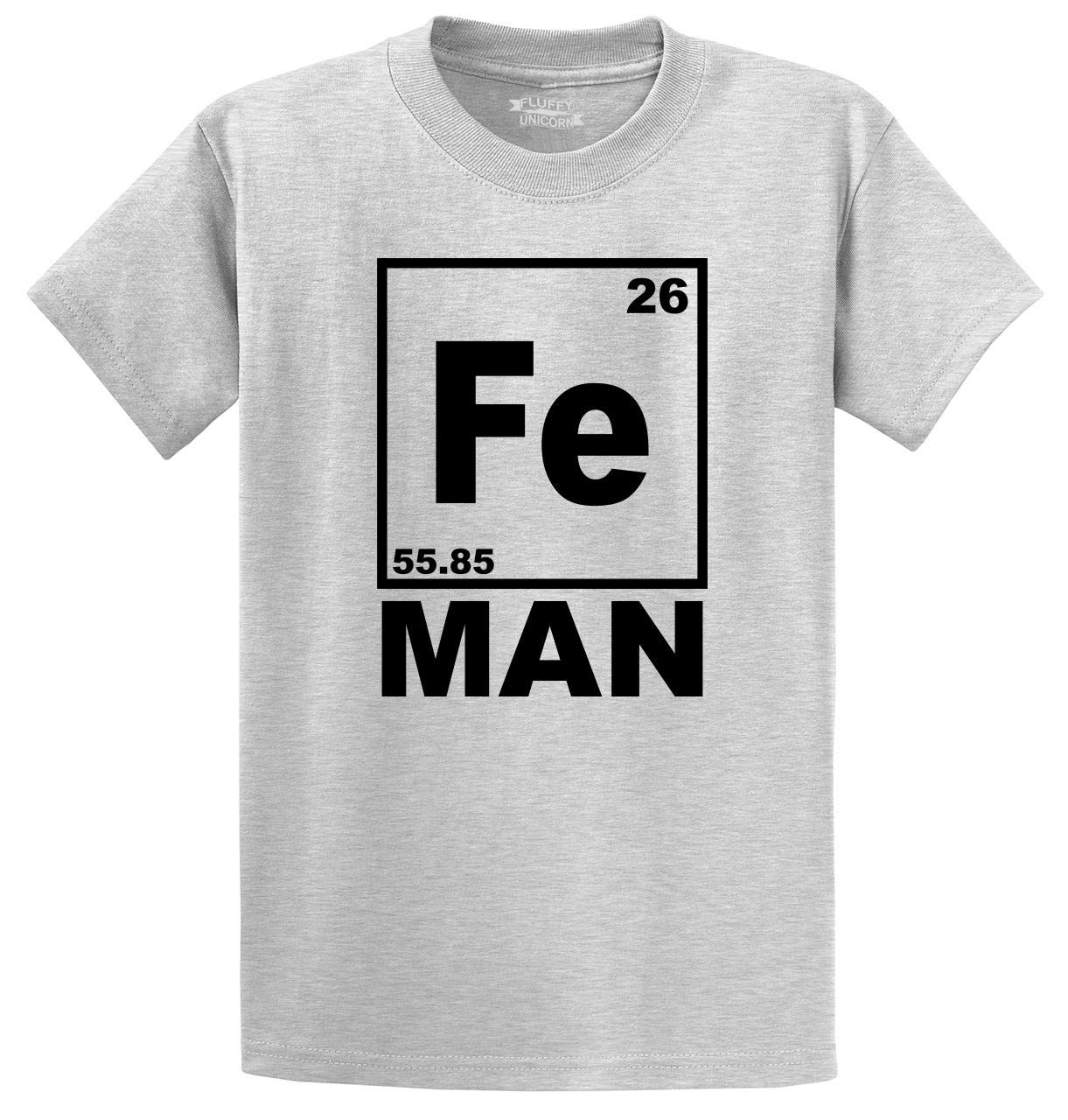 Funny Iron Man Chemistry Periodic Table T-Shirt for Men - Cool Science Geek Graphic Tee - Perfect for Comic Con, Cosplay & Marvel Fans