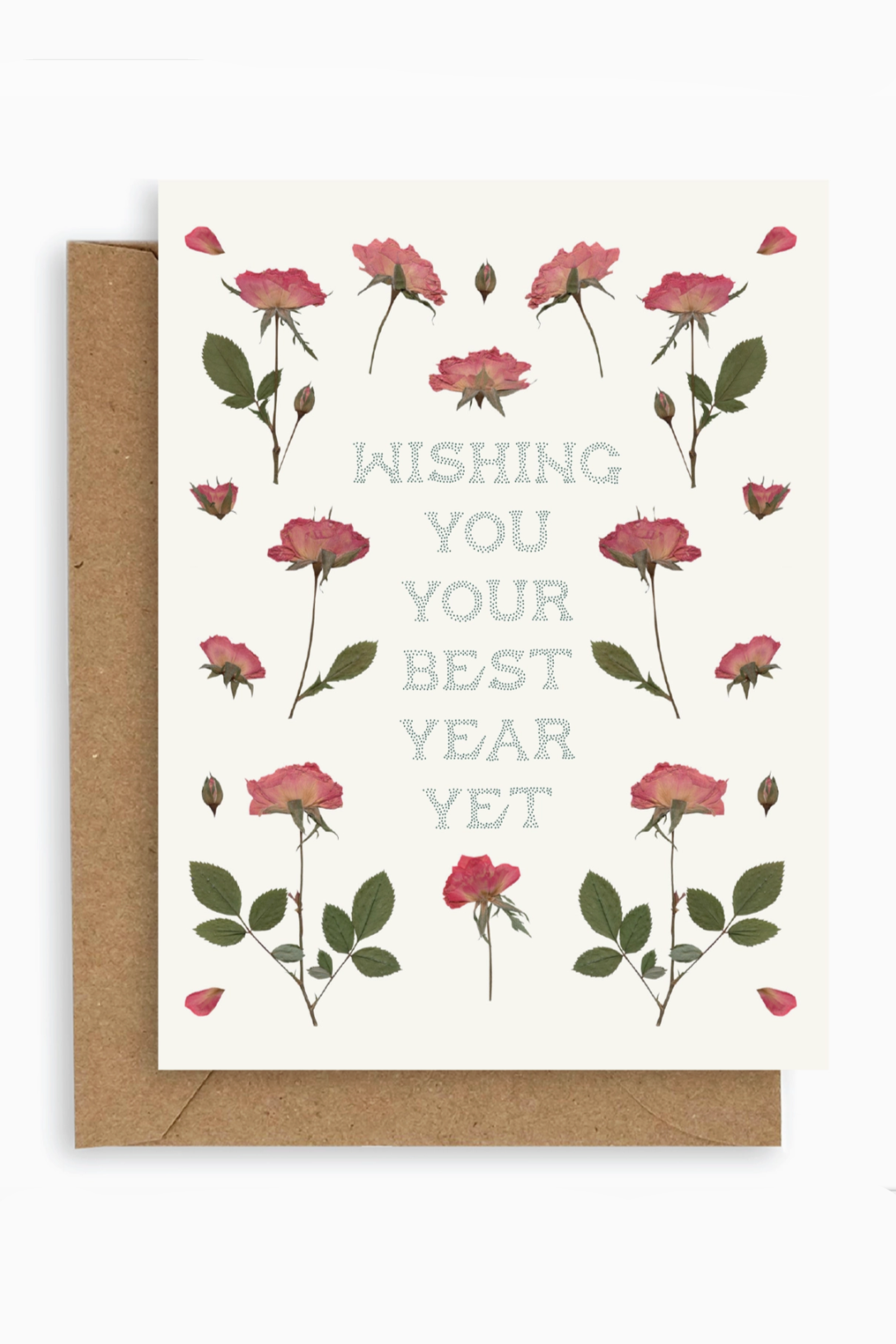 Pressed Flowers Birthday Card - Handmade Floral Greeting Card for Women, Men, Friends | Perfect for Anniversaries, Thank You, Sympathy & Special Occasions