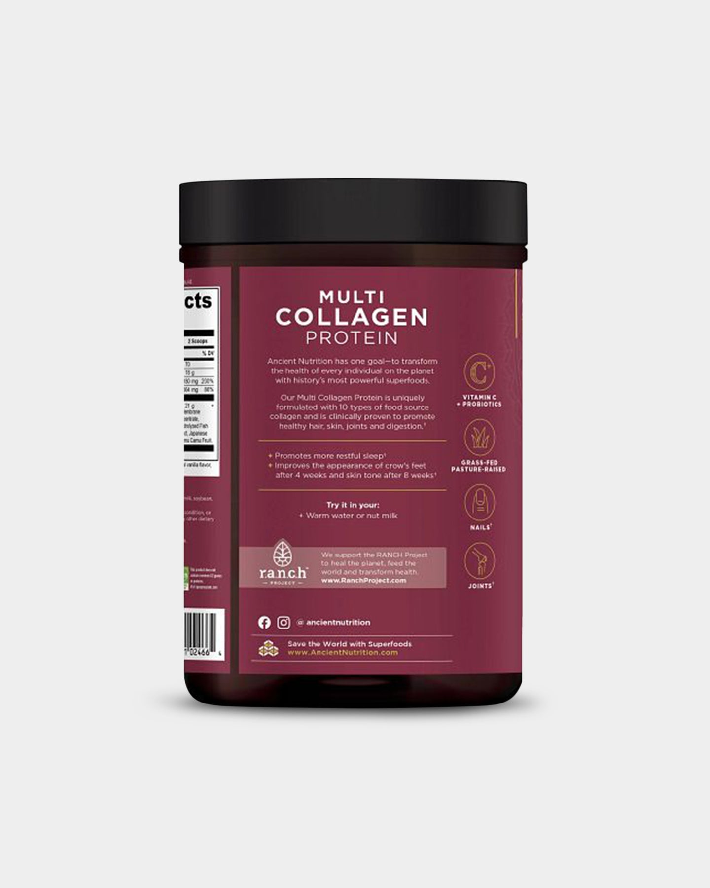 Ancient Nutrition Multi Collagen Protein Powder - Beauty & Sleep Support Supplement for Skin, Hair & Joint Health | Supports Restful Sleep & Nighttime Recovery | Ideal for Women & Men's Wellness Routine