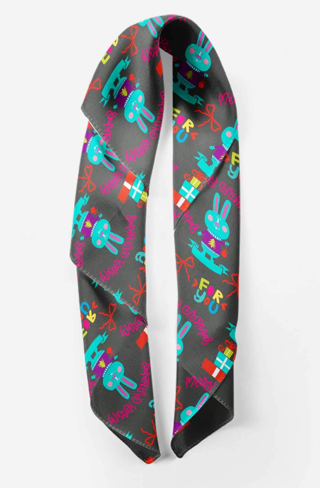 Bimba Printed Pure Silk Scarf - Women's Fashion Hair Neck Head Wrap Bandana for Stylish Outfits & Special Occasions