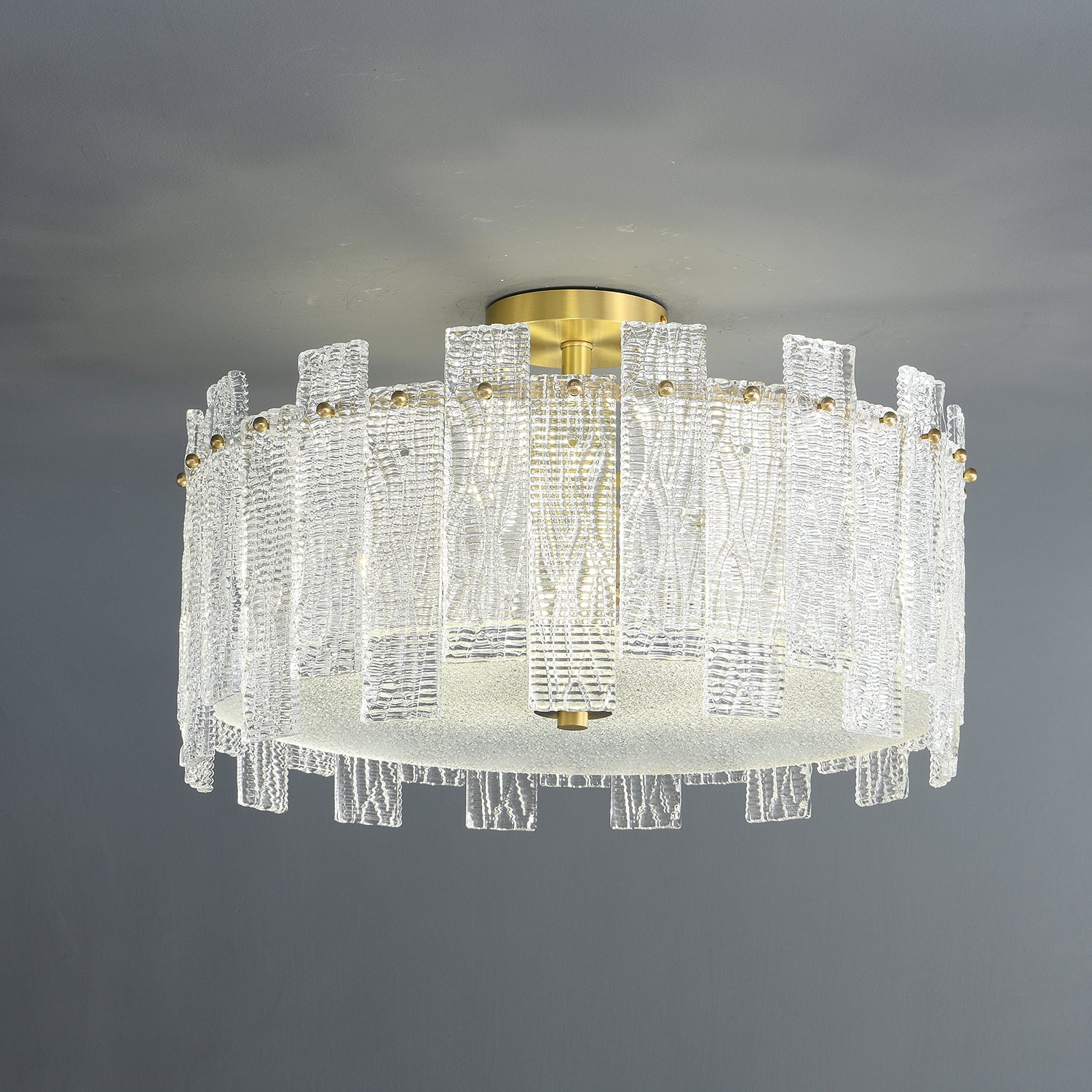 Glacier Cascade Ceiling Light Fixture - Modern Crystal Chandelier for Dining Room, Bedroom & Living Room Lighting