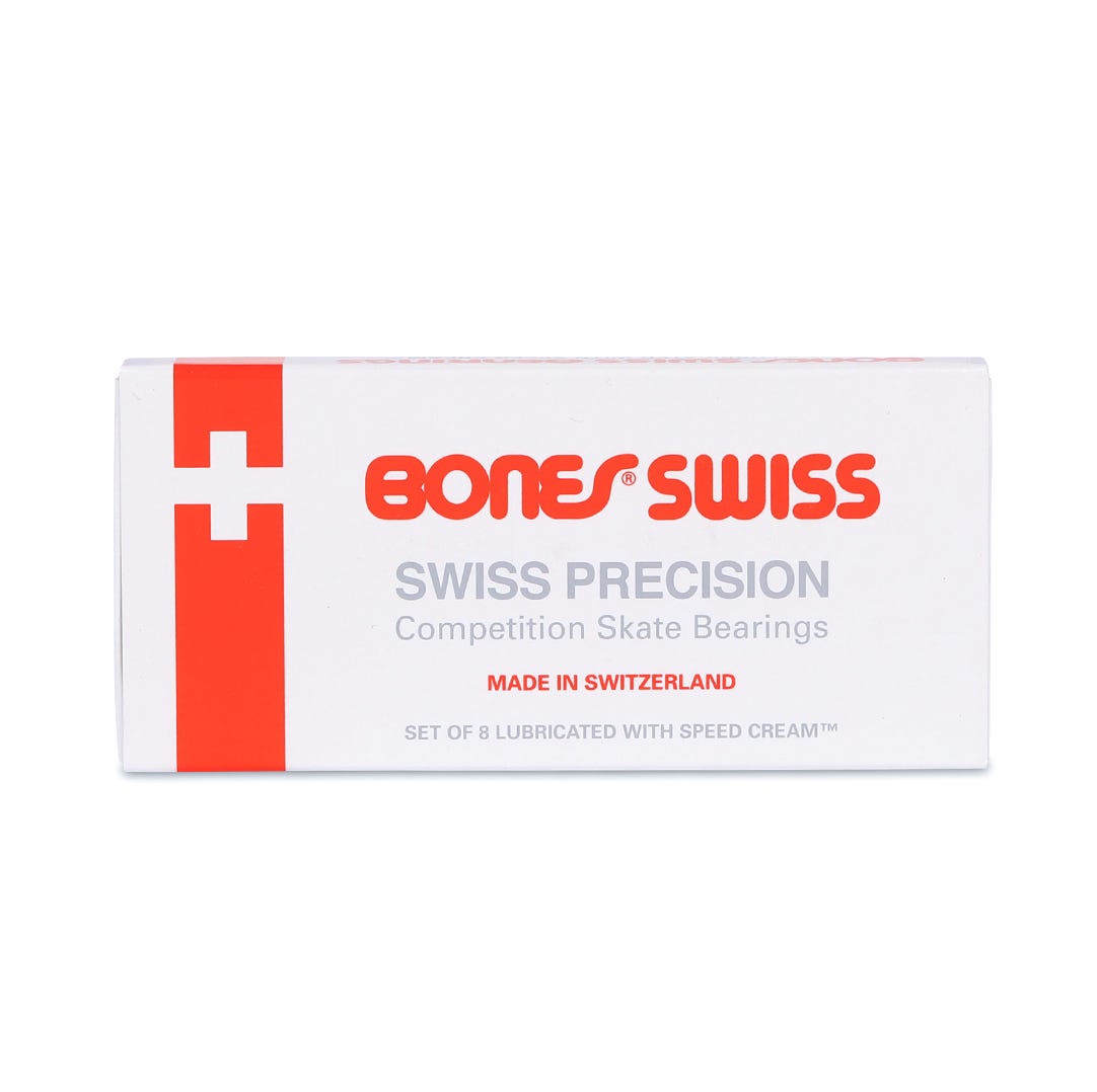 Bones Swiss Bearings - High-Performance Skateboard Bearings for Smooth & Fast Riding | Perfect for Street, Park & Longboard Skating