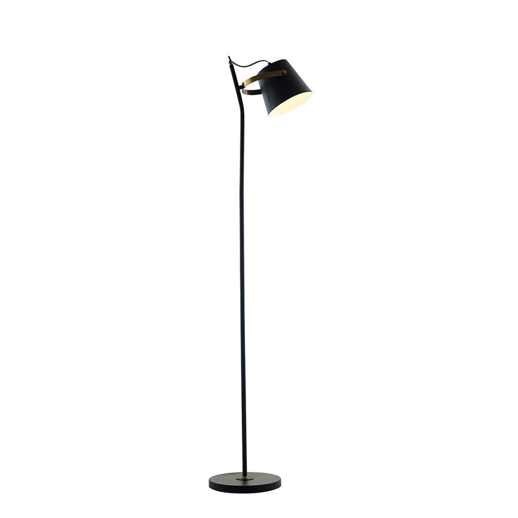 LICHUAN Modern Nordic Floor Lamp - Adjustable Standing Lamp for Living Room & Bedroom, Black Reading Light with 3 Color Temperatures (59