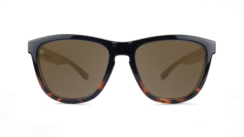 Premium Glossy Black & Tortoise Shell Fade Amber Sunglasses - Stylish UV Protection Shades for Outdoor Sports & Fashion