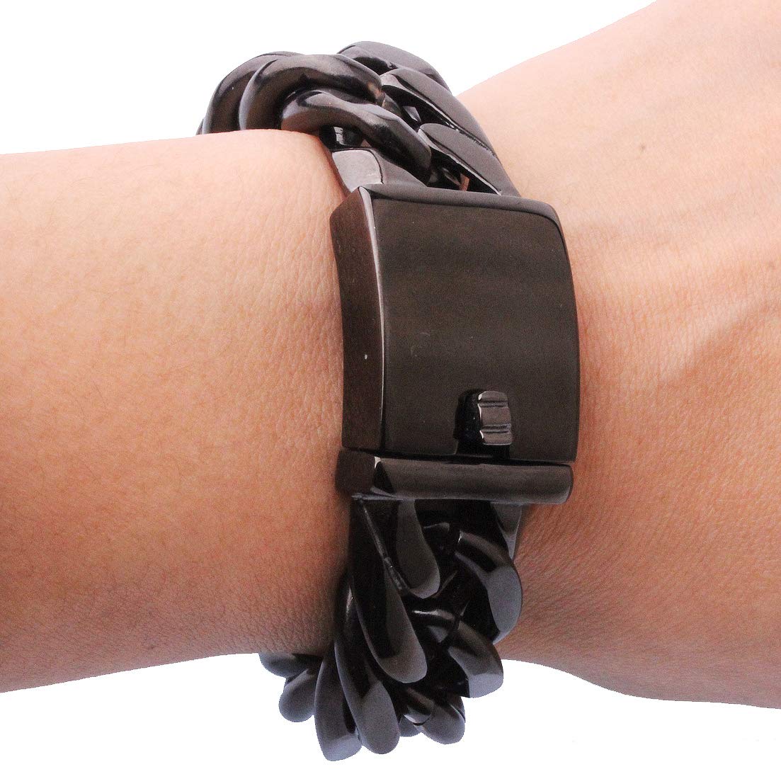Chunky Black Stainless Steel Cuban Link Chain for Men - Stylish & Durable Necklace for Everyday Wear
