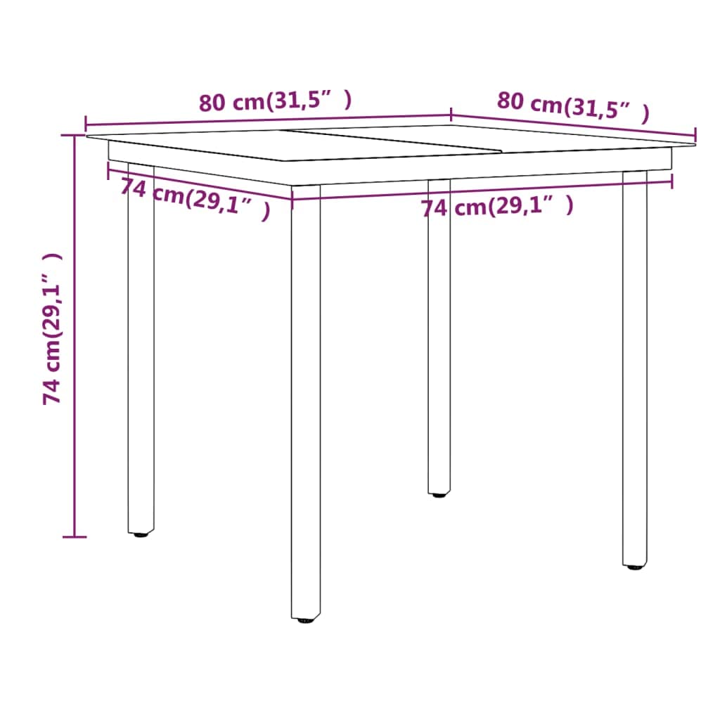 vidaXL 3-Piece Patio Dining Set with Cushions - Outdoor Garden Furniture for Lawn, Yard, Terrace & Balcony - Brown & Black Table and Chairs - Perfect for Backyard BBQs, Poolside Relaxation & Outdoor Entertaining