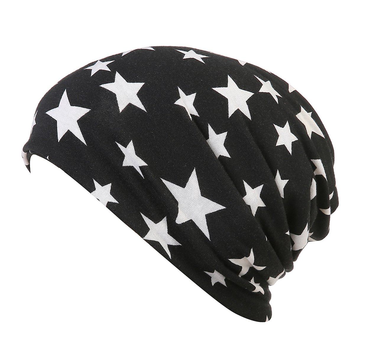 DancMolly Floral Print Stretchy Beanie Hat for Women - Soft Knit Winter Cap with Adjustable Fit - Perfect for Cold Weather, Outdoor Activities & Casual Wear