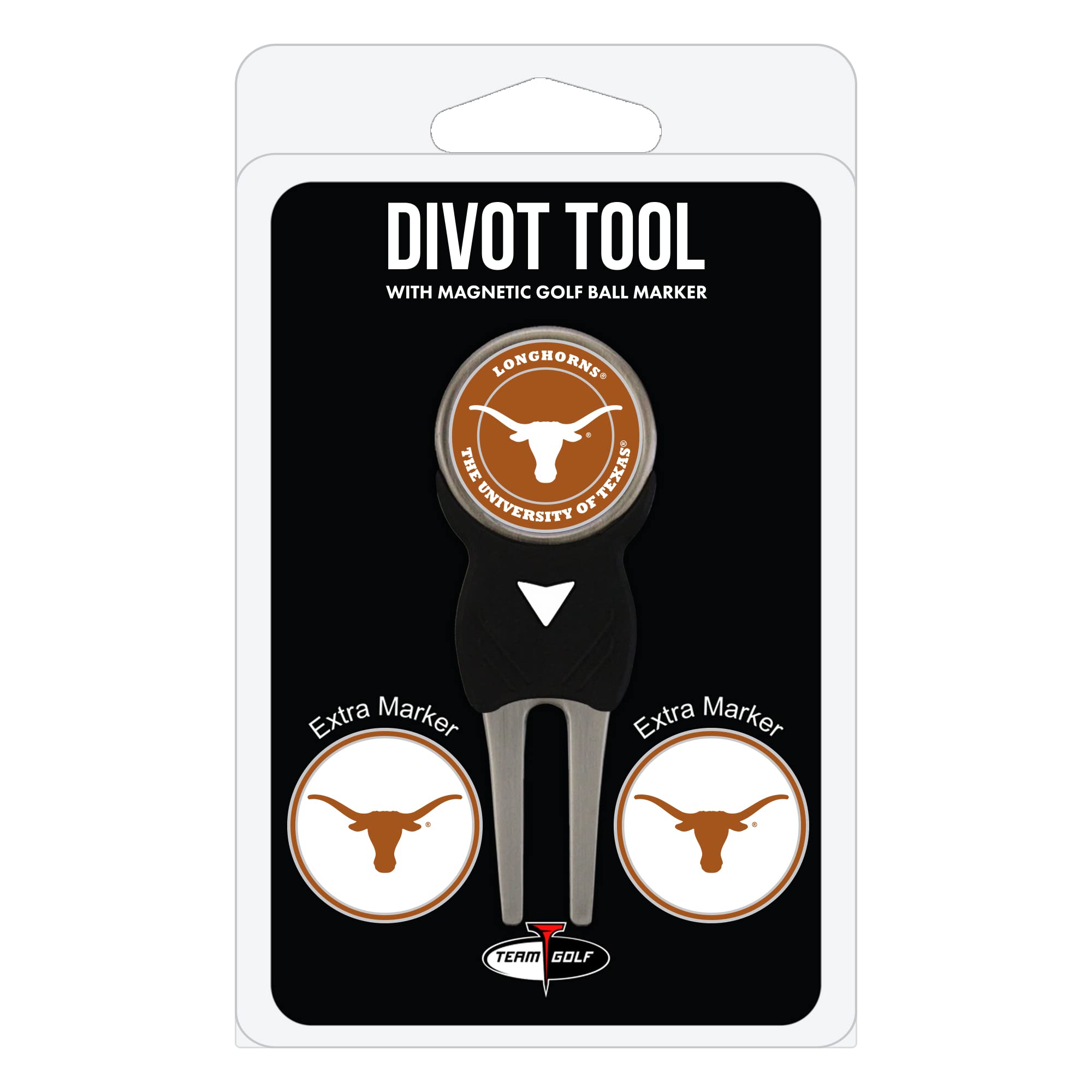 NCAA Team Golf Divot Tool with 3 Removable Magnetic Double-Sided Enamel Ball Markers - Perfect for Golf Course Repair and Ball Marking During NCAA Tournaments