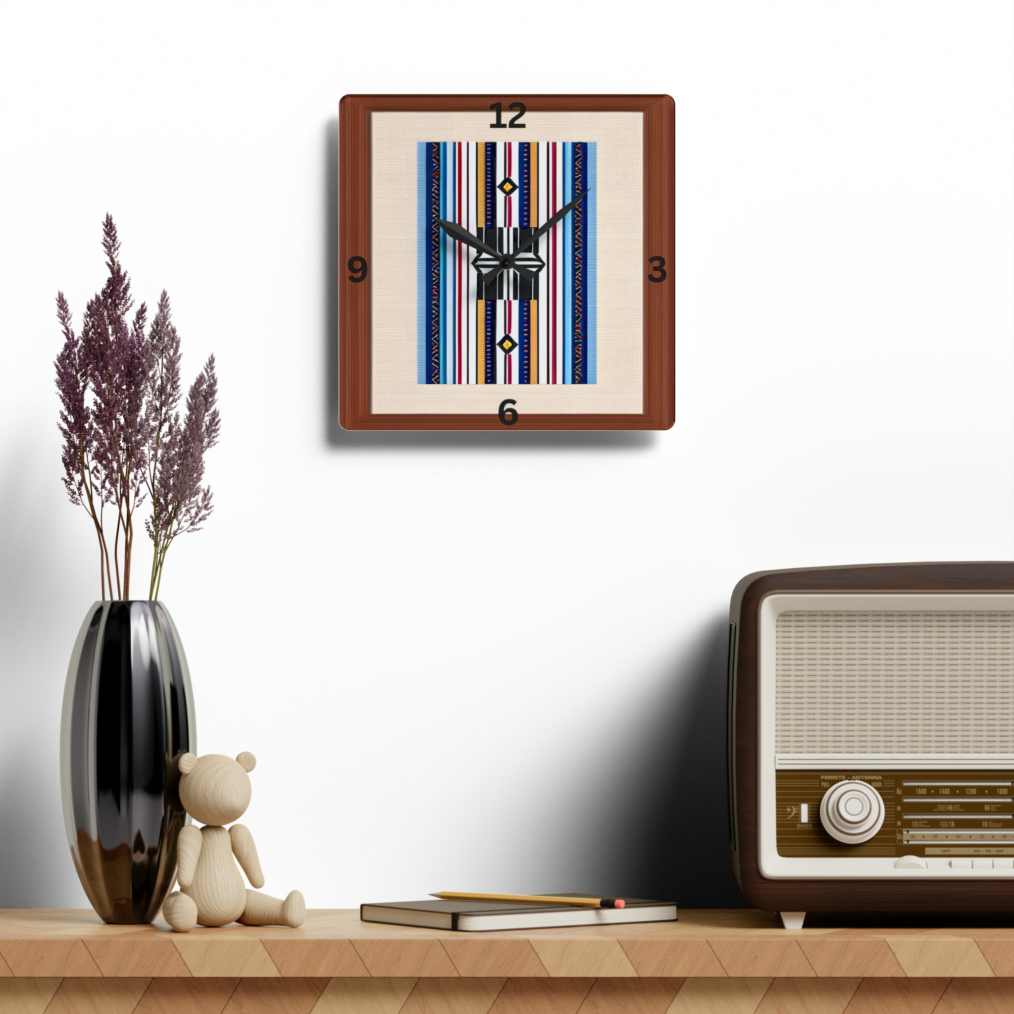 Stylish Acrylic Wall Clock - Square or Round Design with Nevada Strips | Modern Home & Office Decor | Perfect for Living Room, Bedroom or Workspace