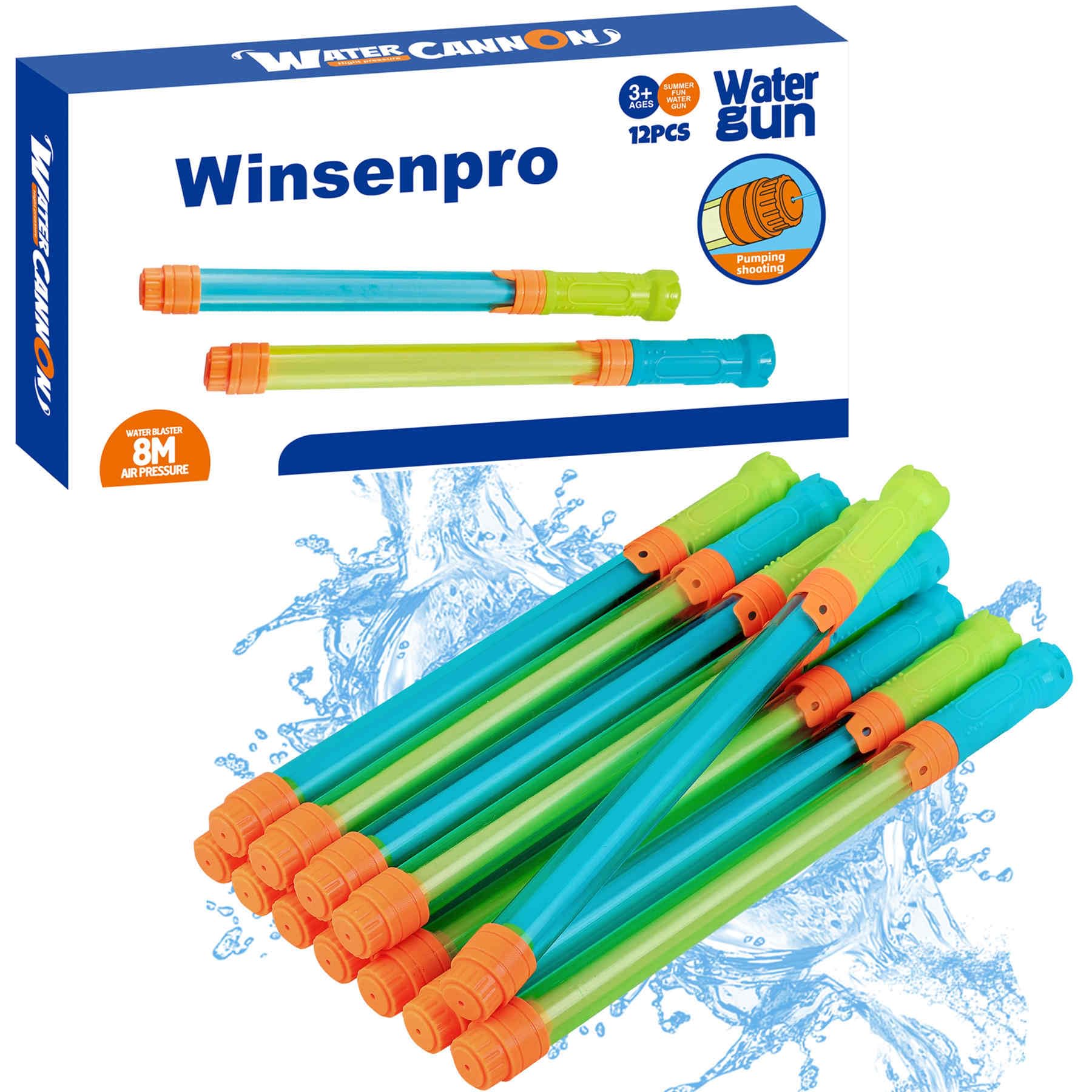 Water Guns for Kids - 12-Pack Pool Toys for Summer Water Fights, Ages 3-8 - Perfect for Pool Parties & Outdoor Play