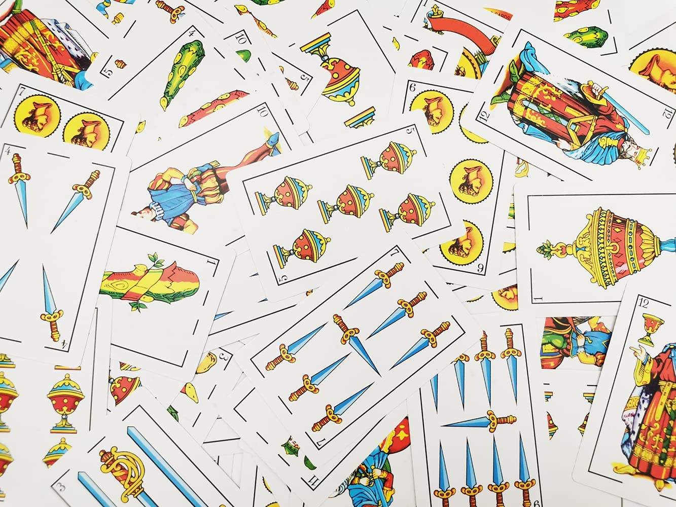 Original Spanish Playing Cards - 4 Decks of Barajas Españolas for Briscas, Tute & Casino Games - Authentic Mexican & Puerto Rican Style Cards for Family Game Nights & Casino Parties
