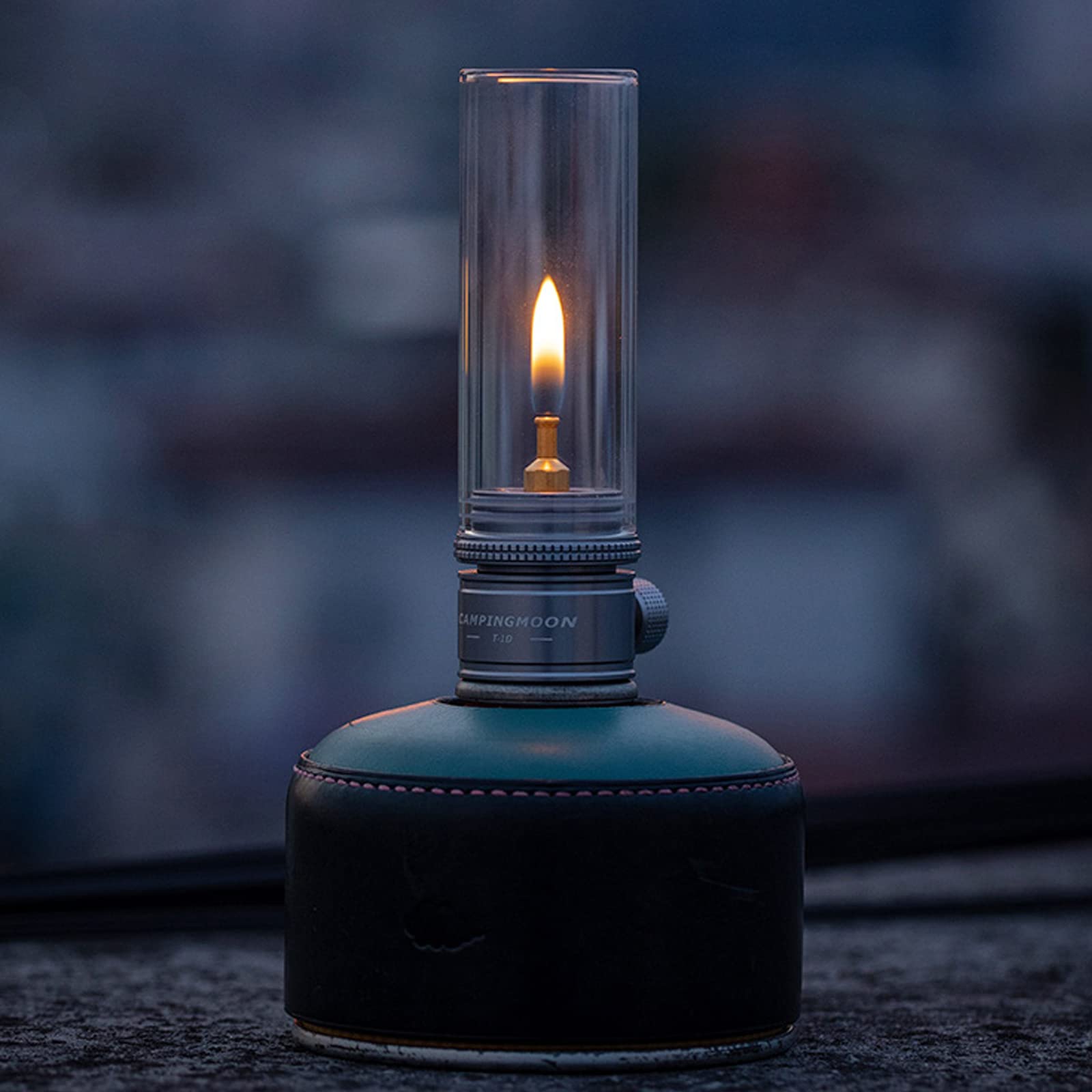 **Camping Gas Lantern - Portable Outdoor Gas Lamp with Glass Shade, Perfect for Camping, Hiking, Backyard & Emergency Lighting**    (Note: Removed brand name 