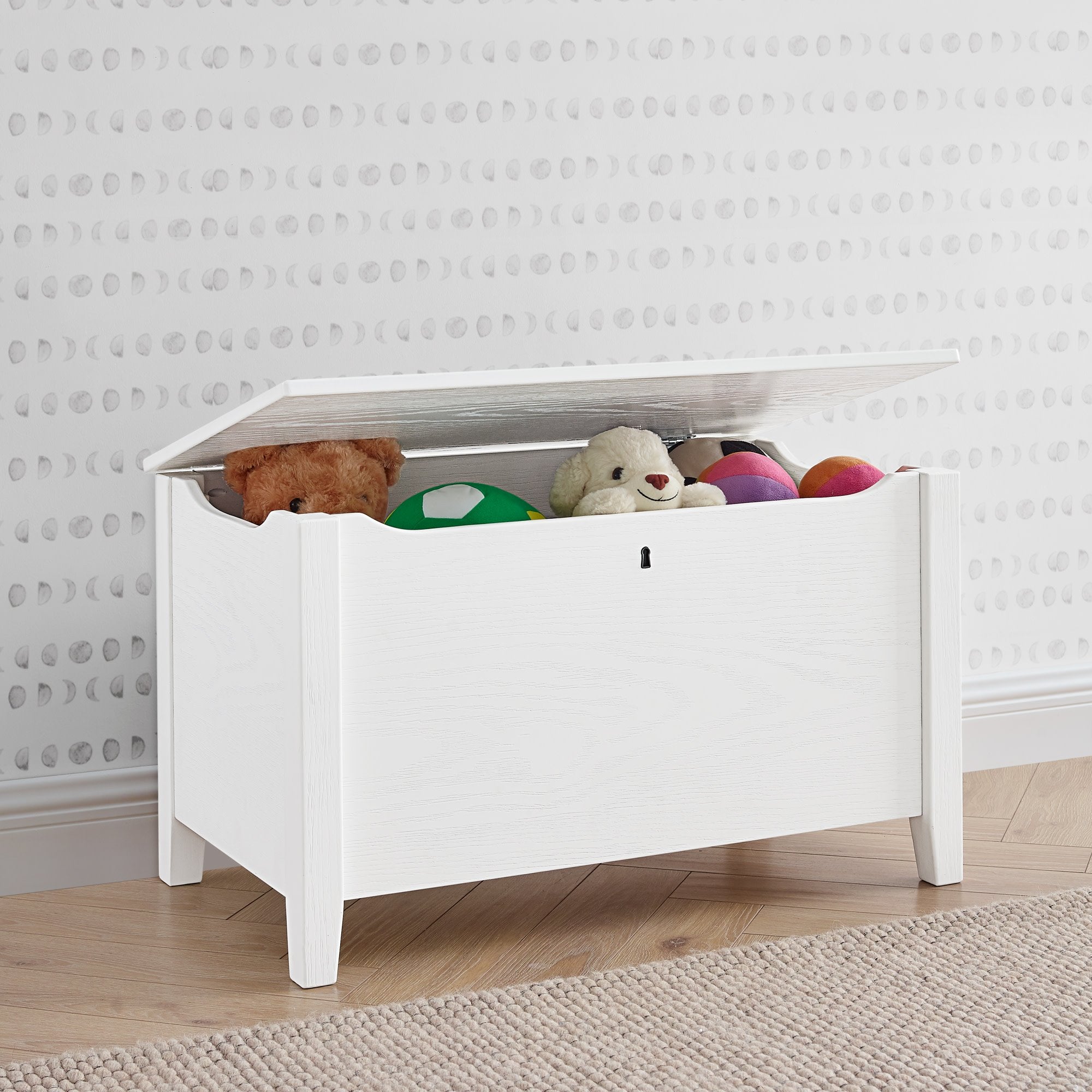 Rustic Farmhouse Toy Storage Box - Wooden Kids Toy Organizer for Nursery, Playroom & Bedroom - Perfect for Storing Toys, Books & Games