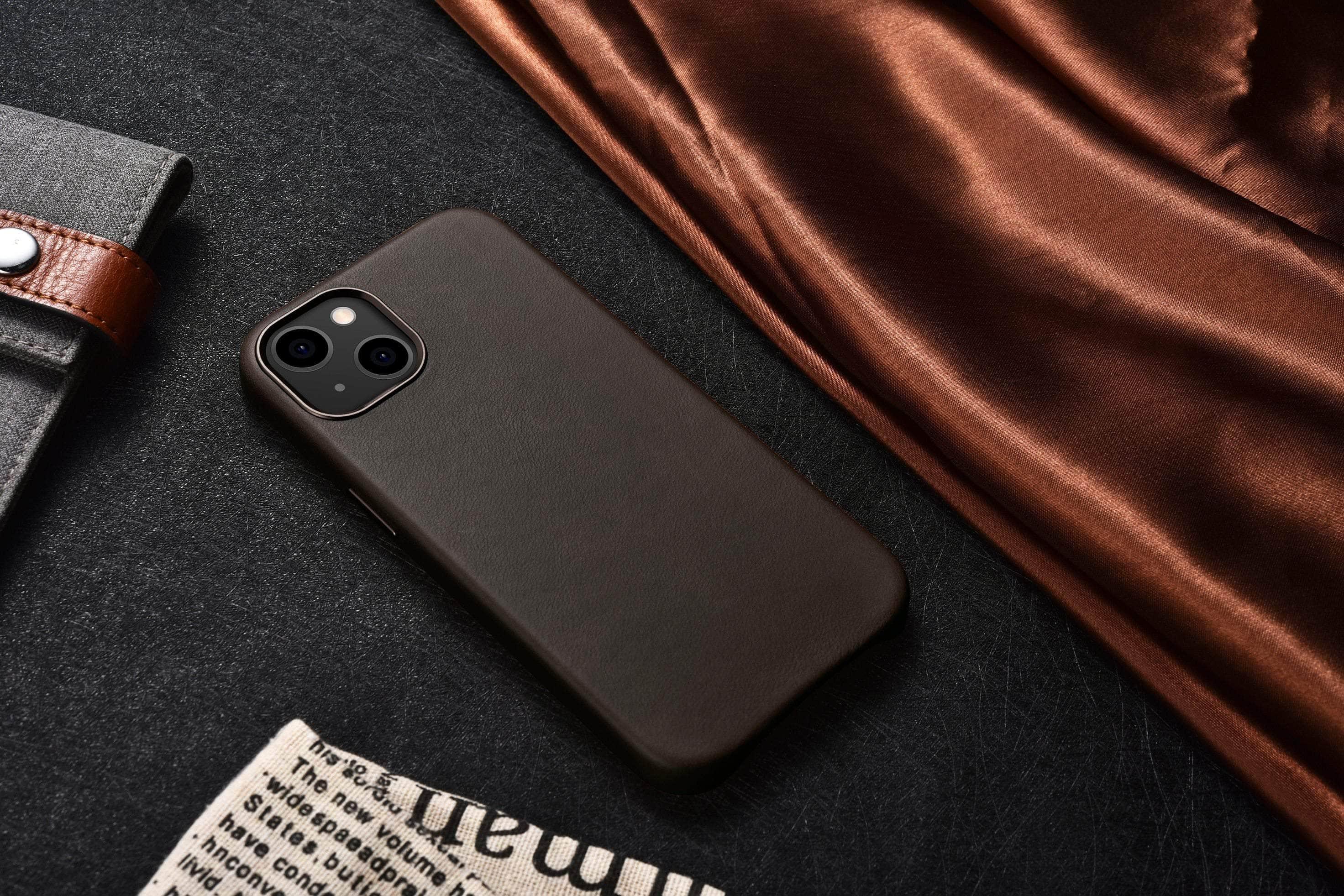 ICARER Genuine Leather iPhone 13 Pro Case - Premium Cowhide Retro Style Protective Cover for Men & Women - Perfect for Office, Travel and Daily Use