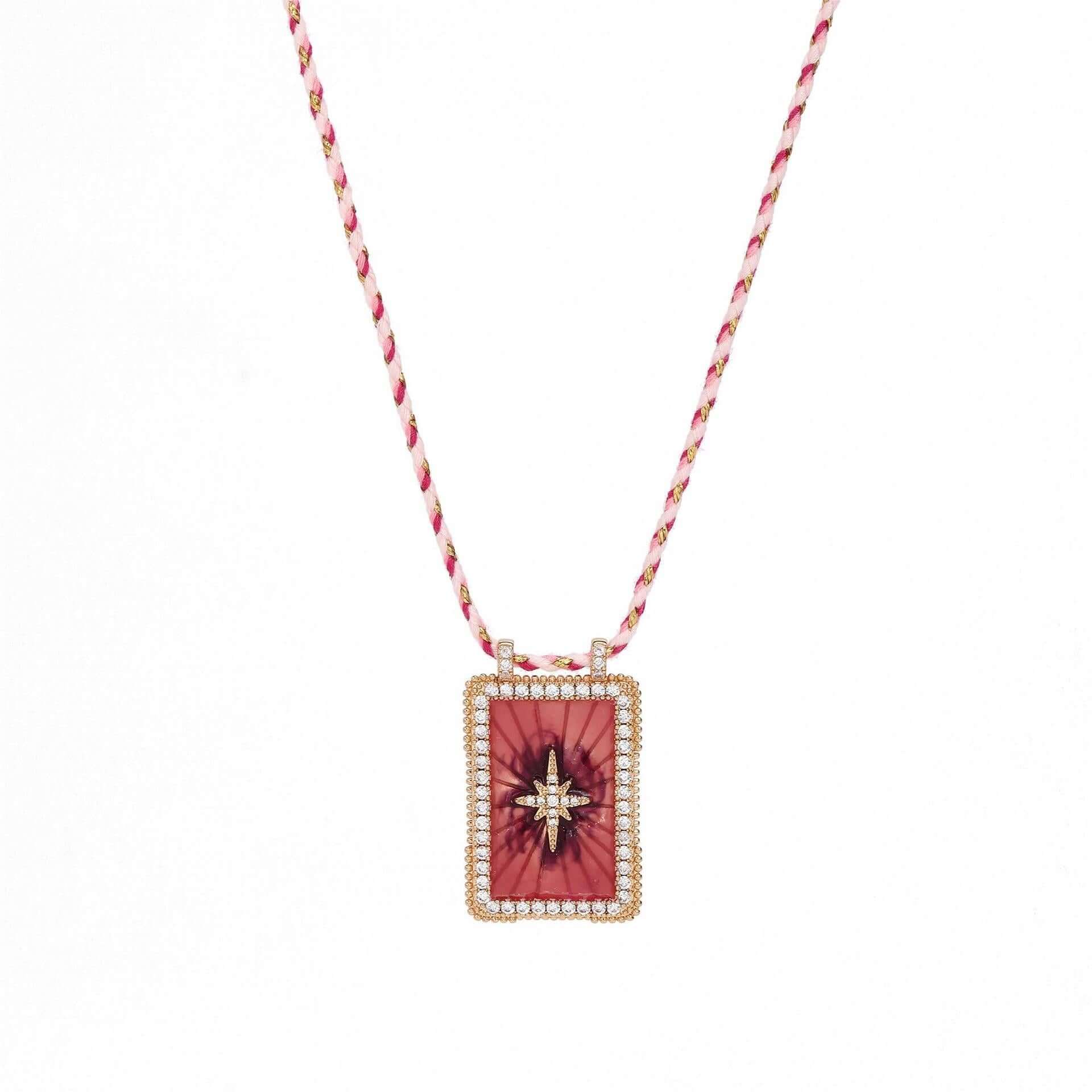 Rainbow Tarot Card Pendant Necklace with Adjustable Cord - JFN401 | Spiritual Jewelry for Wiccan, Pagan & Tarot Enthusiasts