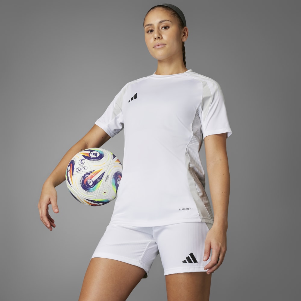 Adidas Women's Euro25 Pro Football - Official Size 5 Soccer Ball for Training & Matches - Perfect for Practice, Games & Gifts (White/Black/Red)