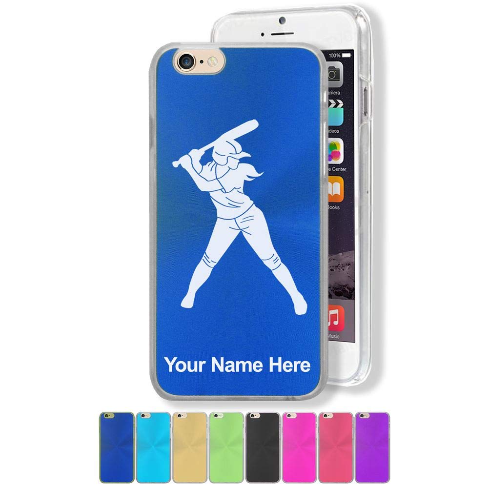 Custom Softball Player Design iPhone 6/6s Case with Free Personalized Engraving - Perfect for Women Athletes & Sports Fans (Gift Idea for Softball Players)