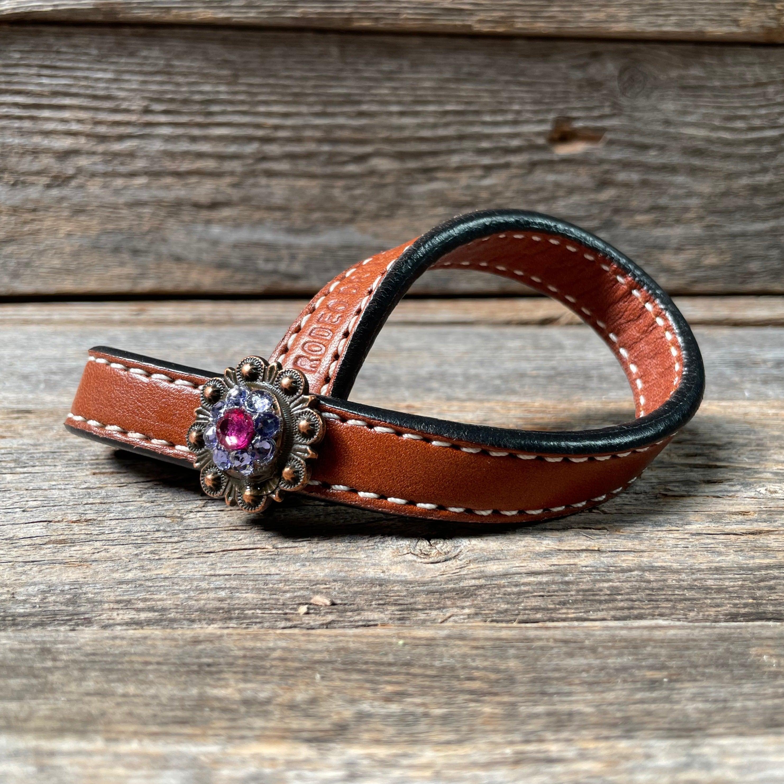 Natural Crystal Medium Oil Rustic Tie Down Keepers - Durable Leather Straps for Horse Tack, Western Saddles & Equestrian Gear | Perfect for Ranch Work, Trail Riding & Stable Organization