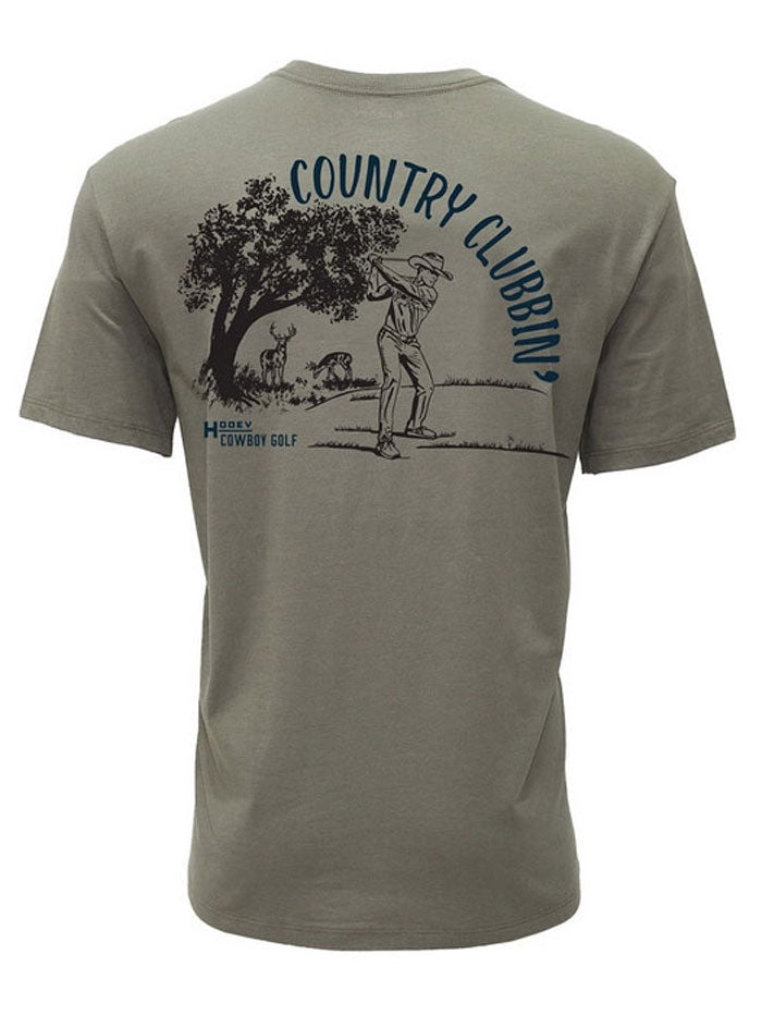 Hooey HT1906OL Country Clubbin T-Shirt - Olive Green Cotton Tee for Men | Casual Wear, Outdoor Activities & Country Music Events