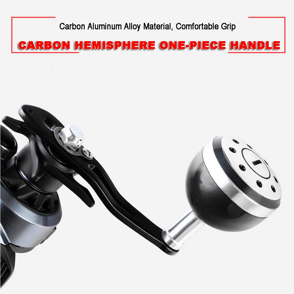 Premium Offshore Baitcasting Reel - Carbon Fiber Lightweight Design with One-Piece Handle | 7.1:1 High Speed Gear Ratio | 12+1BB Magnetic Brake System | Saltwater Boat Fishing Reel (HZ100-Right Hand) - Perfect for Deep Sea Fishing & Big Game Angling