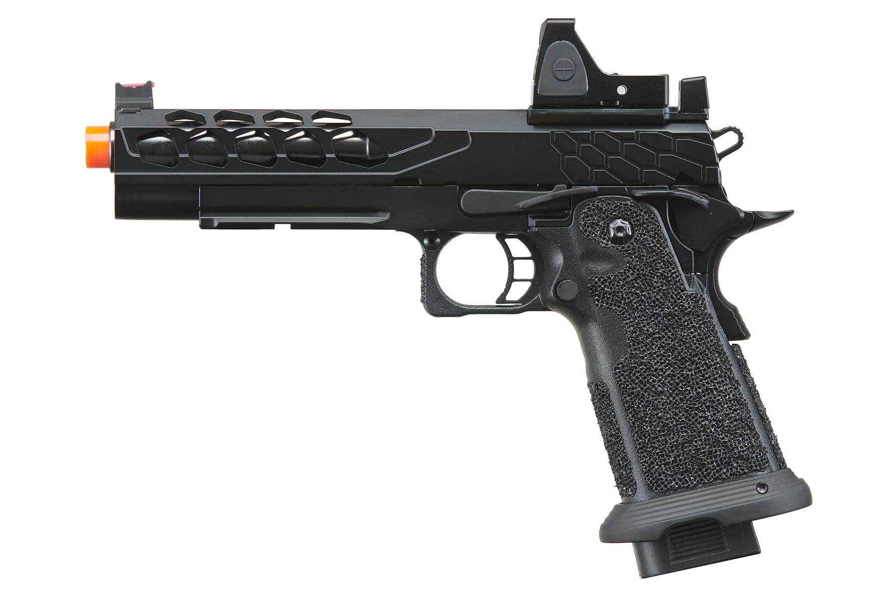 Lancer Tactical STRYK Hi-Capa 5.1 Gas Blowback Airsoft Pistol with Red Dot Sight - High Performance Airsoft Gun for Competitive Shooting & Tactical Training