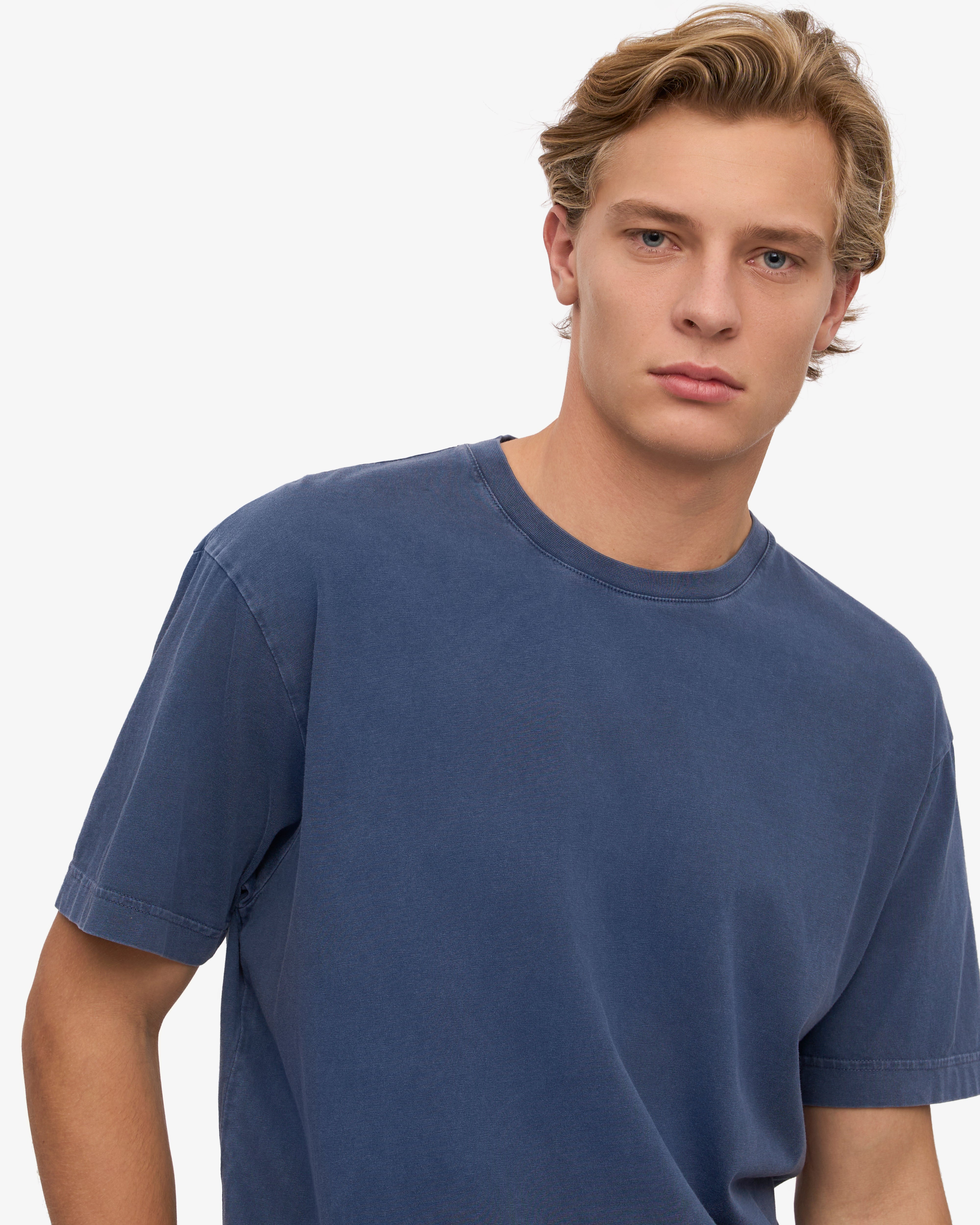 Premium Oversized Organic Cotton T-Shirt for Men & Women | Soft, Breathable & Eco-Friendly | Neptune Blue | Perfect for Casual Wear, Loungewear & Street Style