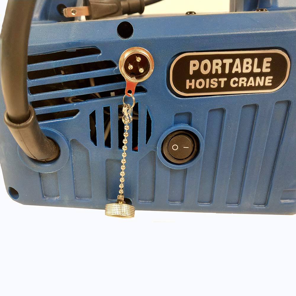 TECHTONGDA 110V Electric Hoist Winch with 26ft Wire Rope, 992lbs Capacity & Overload Protection - Perfect for Garage, Warehouse, Construction & DIY Lifting Projects