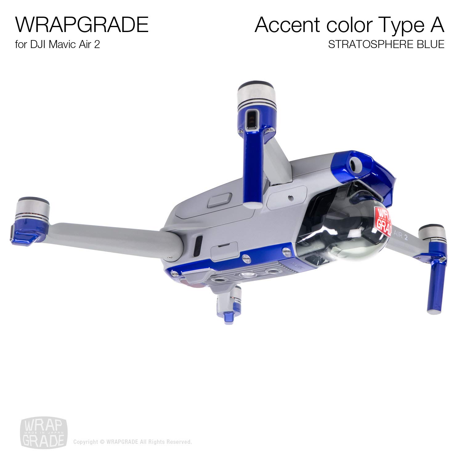 Premium DJI Mavic Air 2 Skin Wrap - Stratosphere Blue Accent | Protective Vinyl Decal for Drone Customization | Perfect for Outdoor Aerial Photography & Travel Adventures