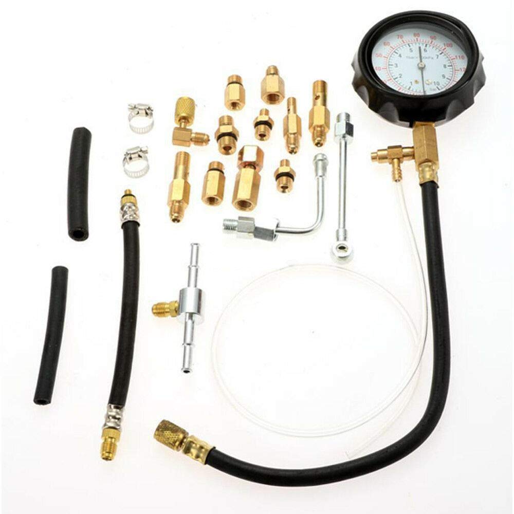 0-140PSI Fuel Injection Pressure Tester Kit - Automotive Fuel Pump & Injector Diagnostic Tool for Cars, Trucks & Vehicles - Perfect for Engine Performance Testing & Fuel System Maintenance