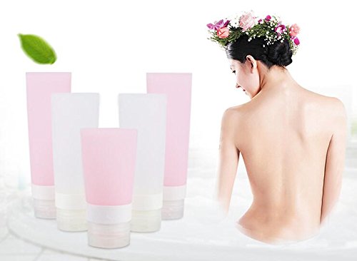 3PCS Refillable Soft Silicone Squeeze Tubes - Travel Size Pink Cosmetic Containers for Cream, Lotion, Shampoo & Toiletries | Portable Leak-Proof Storage for Facial Cleanser, Shower Gel & Skincare Products | Ideal for Travel, Gym & Home Use