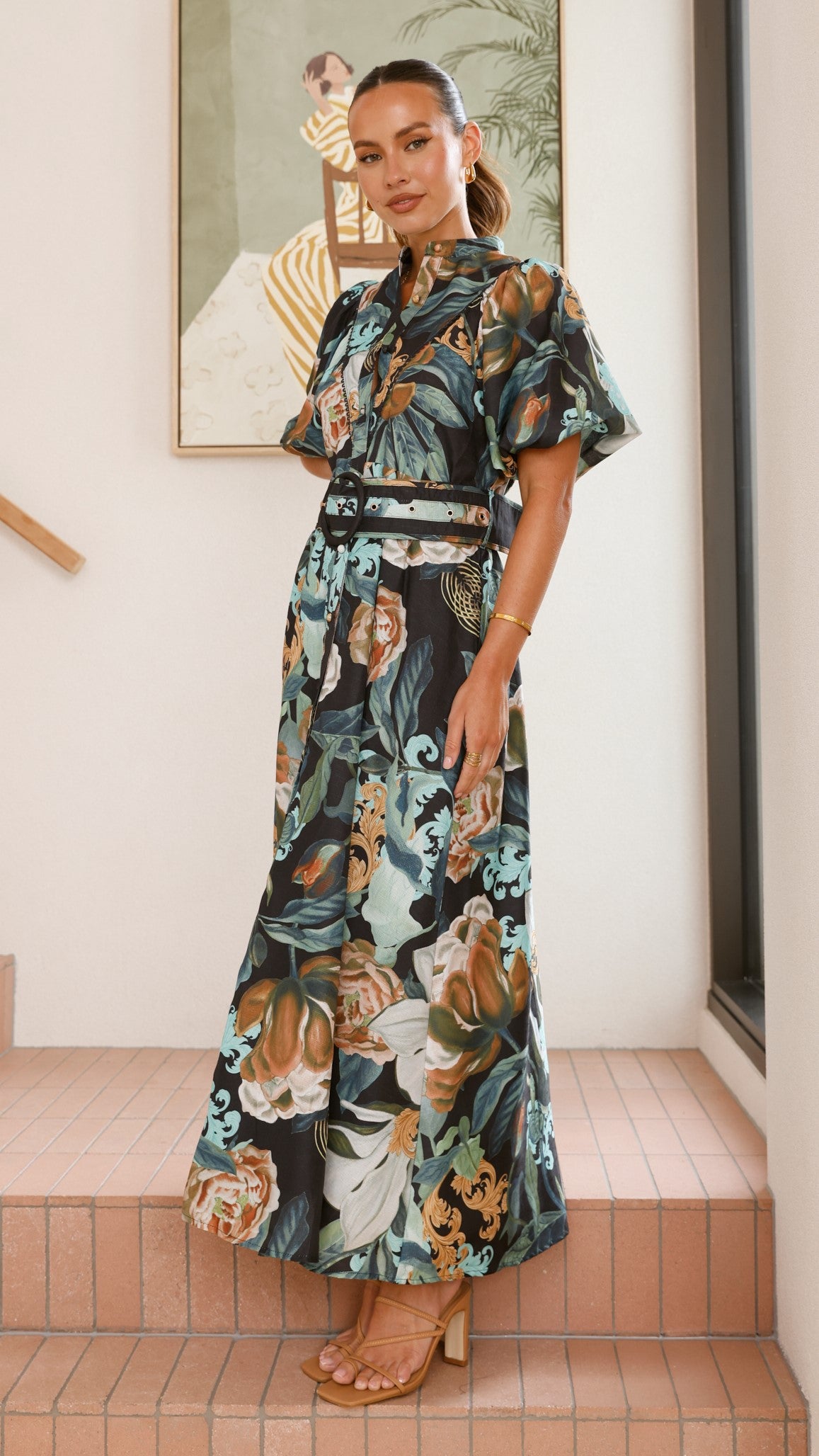 Hedley Maxi Dress in Noir - Elegant Long Flowy Dress for Women, Perfect for Parties, Weddings & Evening Events