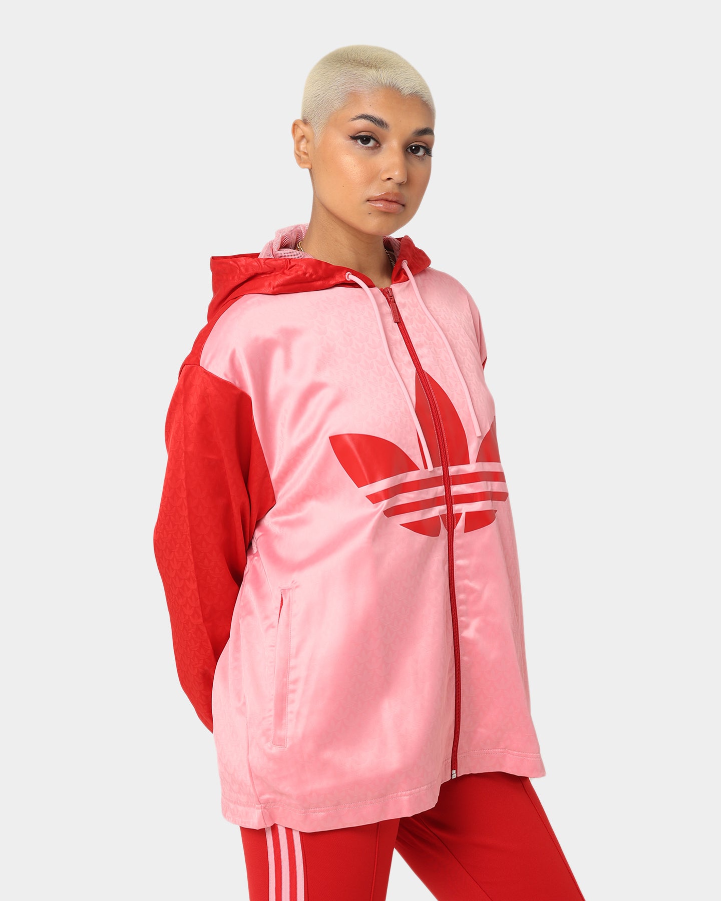 Adidas Adicolor Women's Colorblock Windbreaker Jacket - Lightweight Water-Resistant Running & Hiking Outerwear for Active Lifestyle