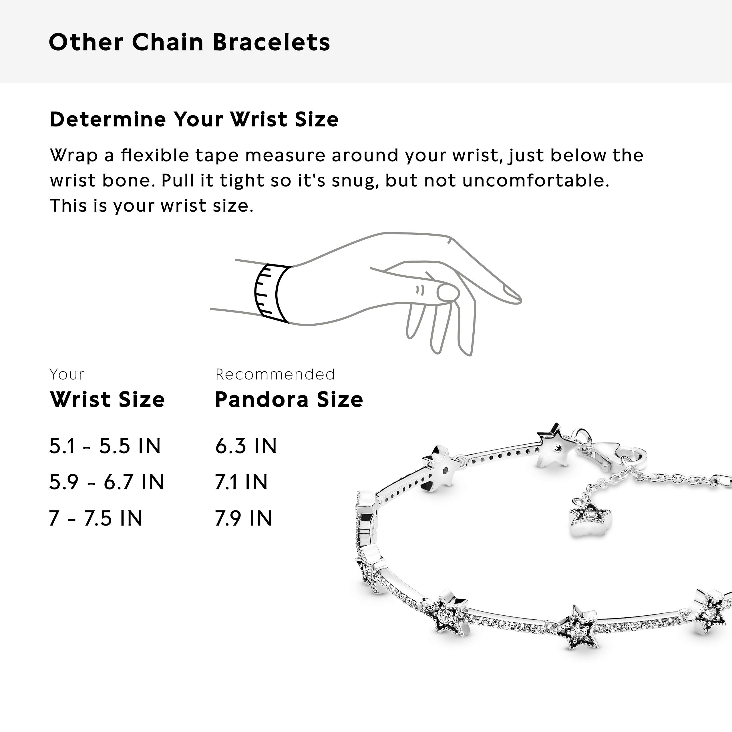 PANDORA Celestial Stars Bracelet for Women - Sterling Silver & Cubic Zirconia Charm Bracelet - Elegant Gift Box Included - Perfect Birthday, Anniversary & Valentine's Day Present - Jewelry for Everyday Wear & Special Occasions
